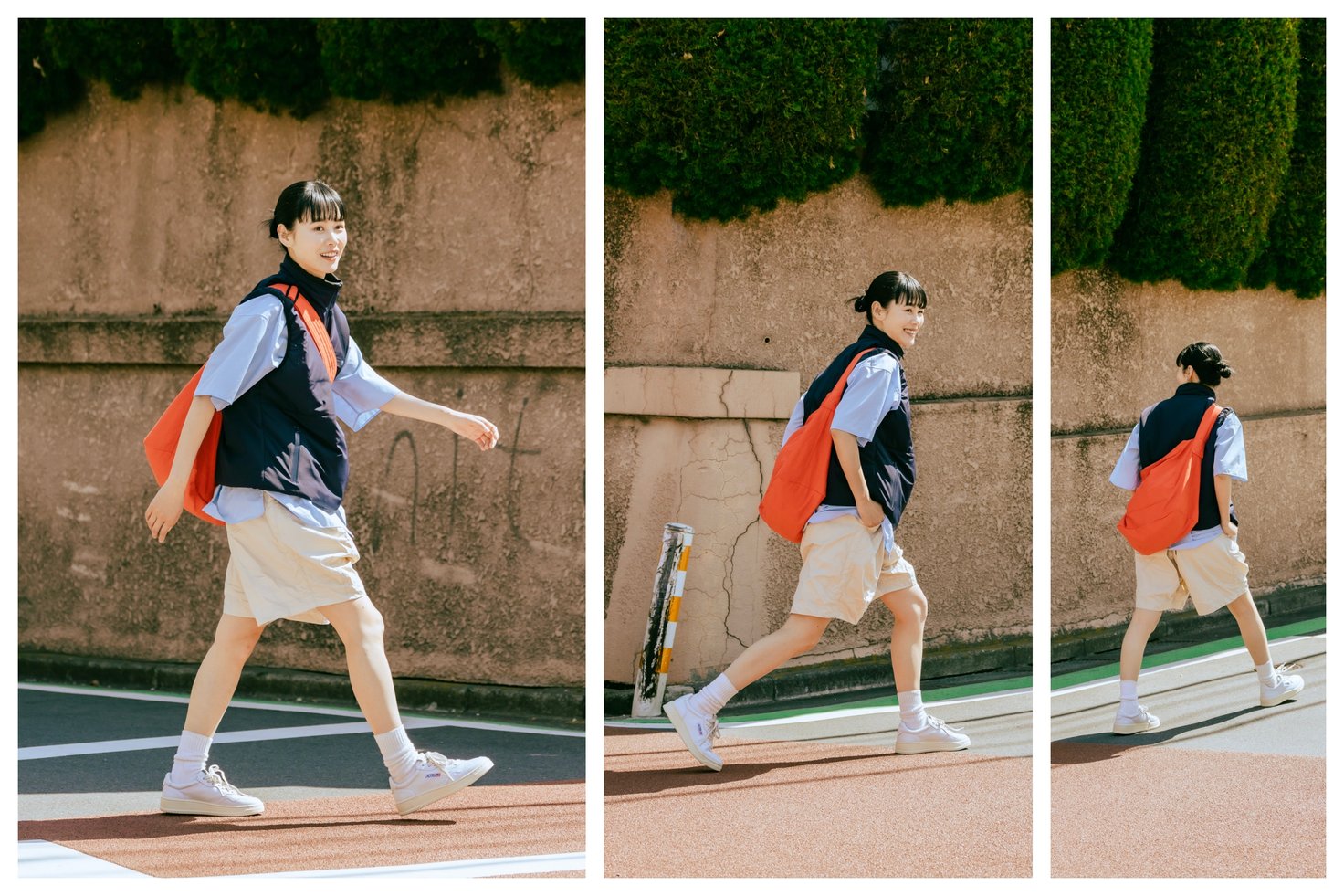 スニーカーを履いた女性