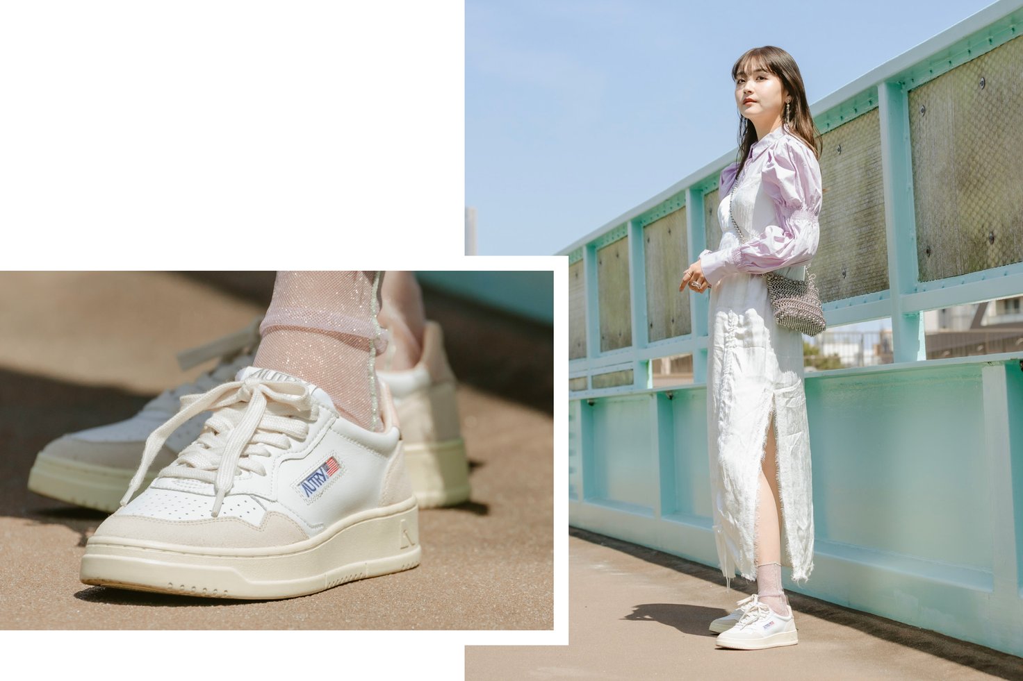 スニーカーを履いた女性