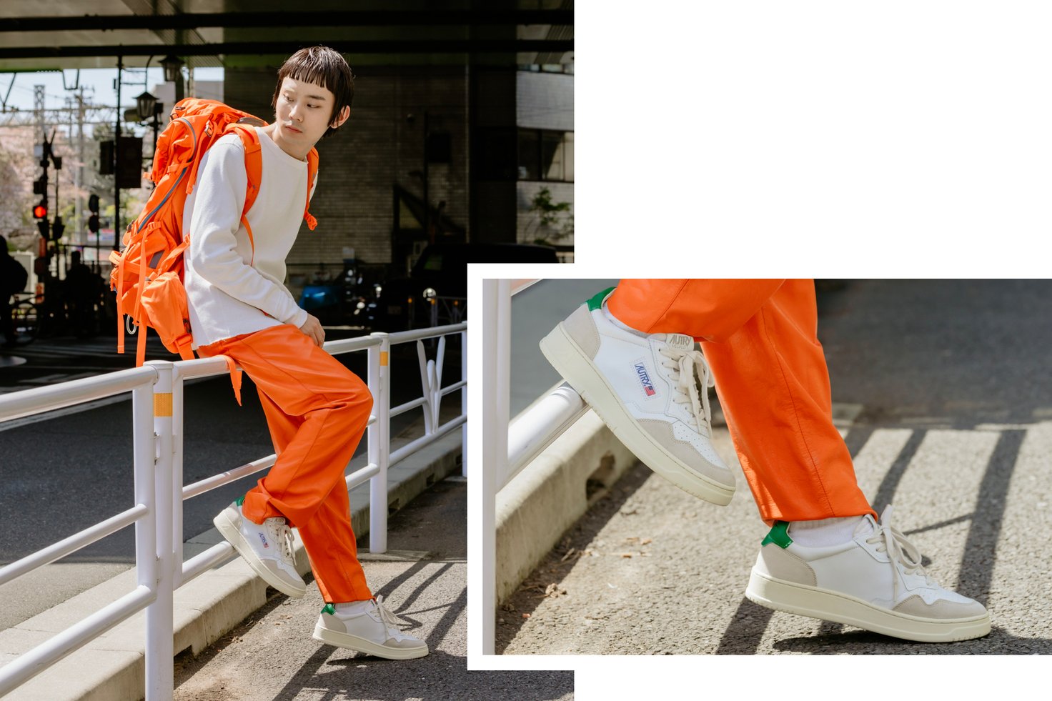 スニーカーを履いた男性