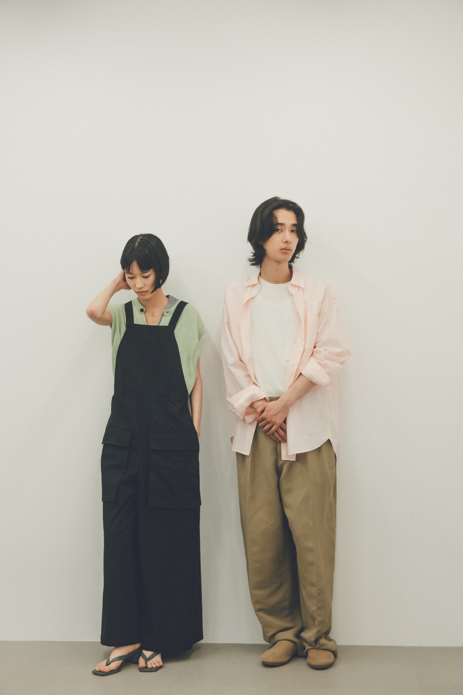 女性モデルと男性モデル