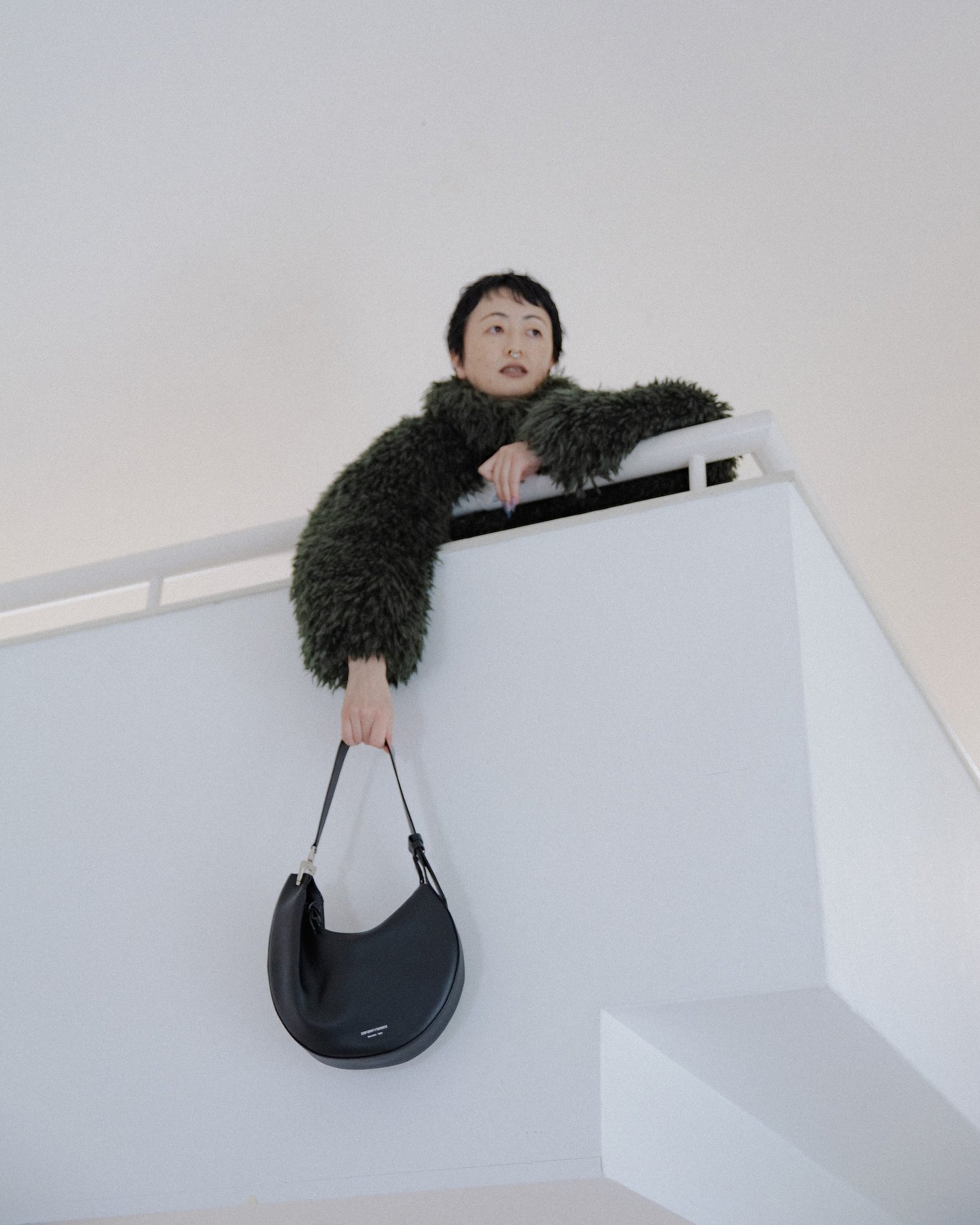 ファッションエディター 栗山愛以とエンポリオ アルマーニ