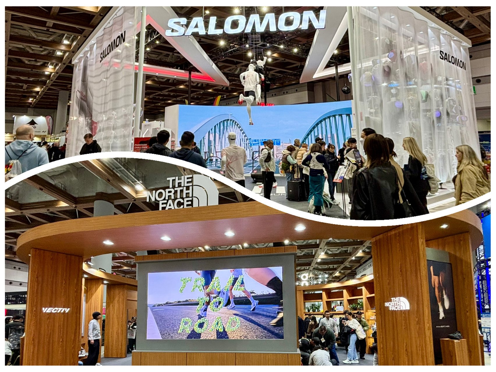 東京マラソンエキスポ2026のサロモン、ザ・ノース・フェイスのブース画像