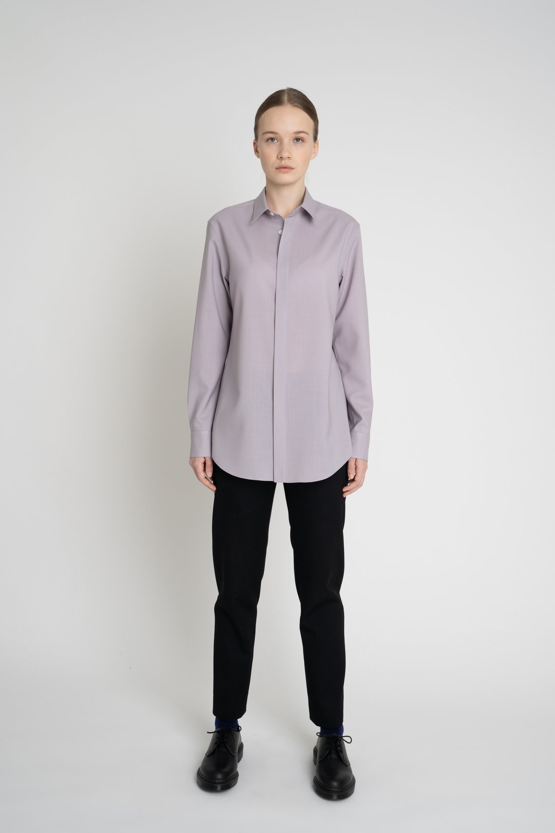 オーバーコート シャツ 着画