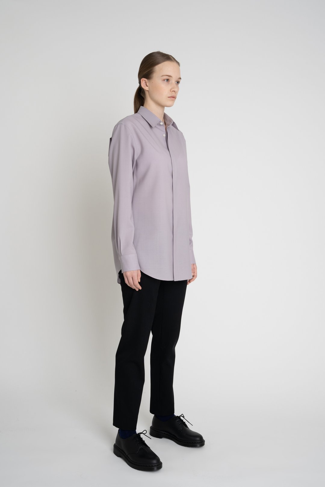 オーバーコート シャツ 着画