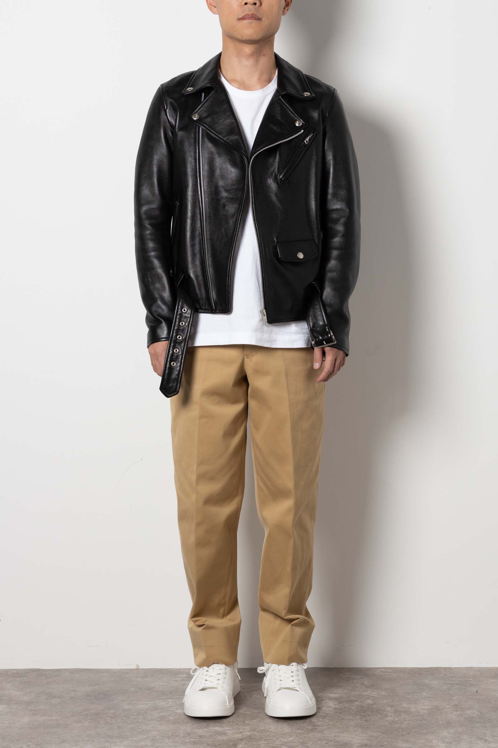 ビューティフルピープル　ライダースジャケット　180cm 着画