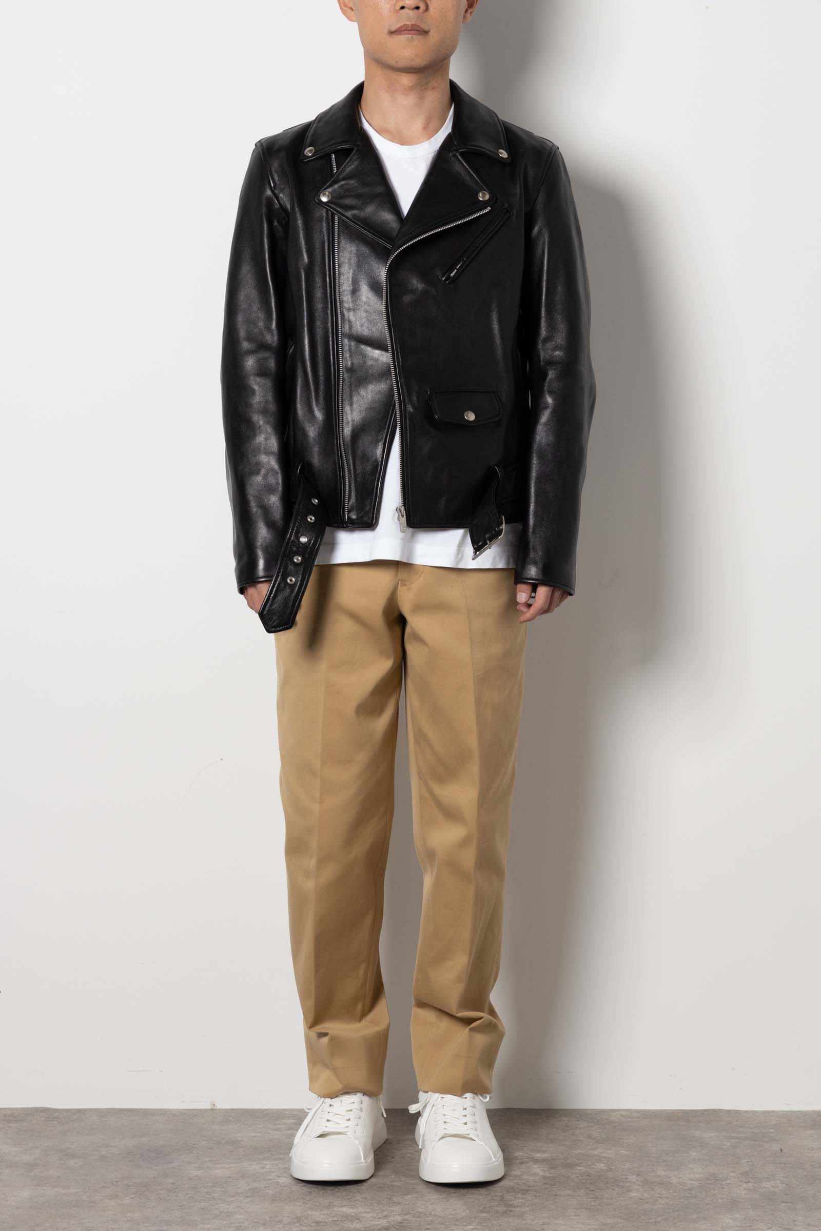 ビューティフルピープル　ライダースジャケット　着画　190cm