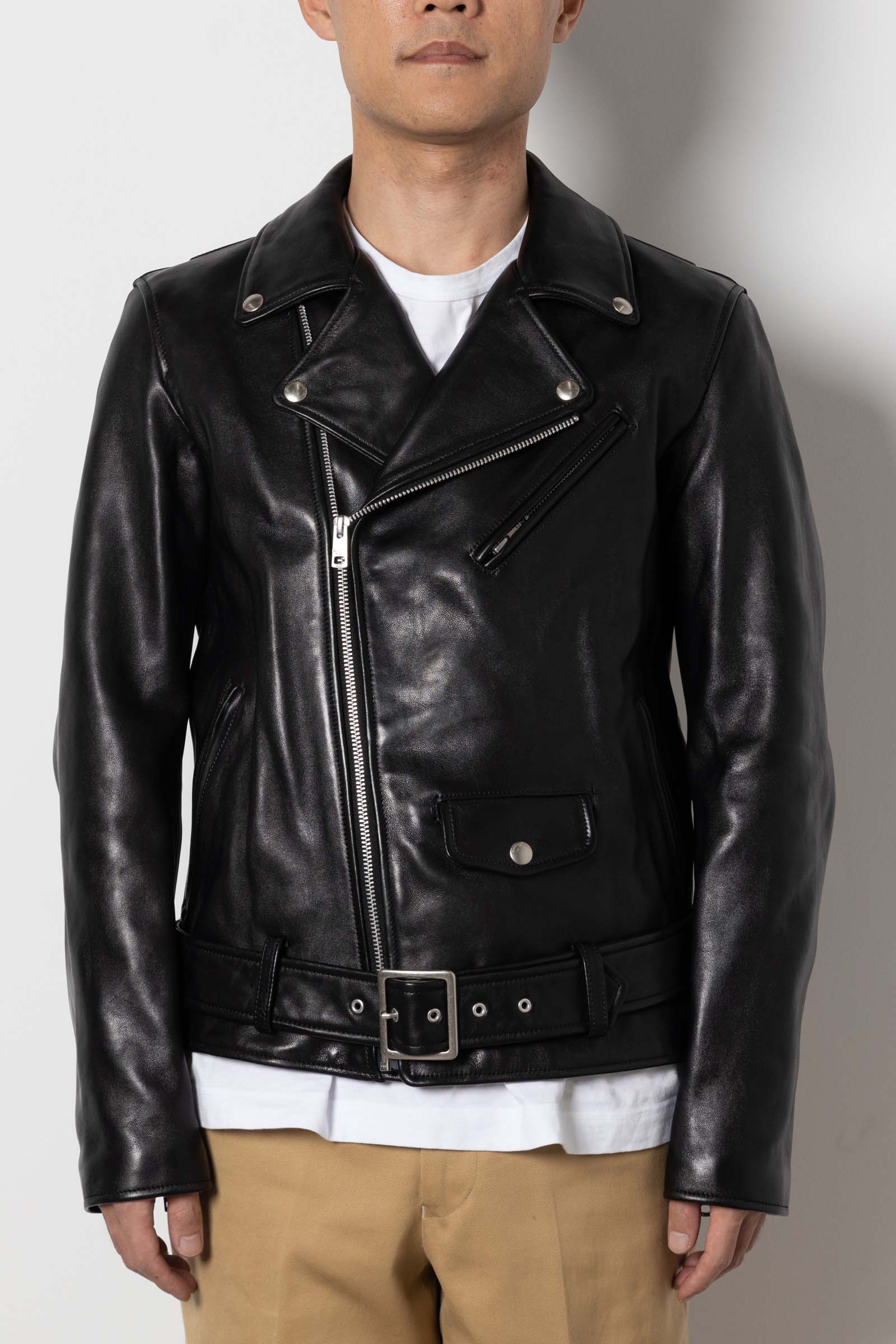 ビューティフルピープル　ライダースジャケット　着画　190cm