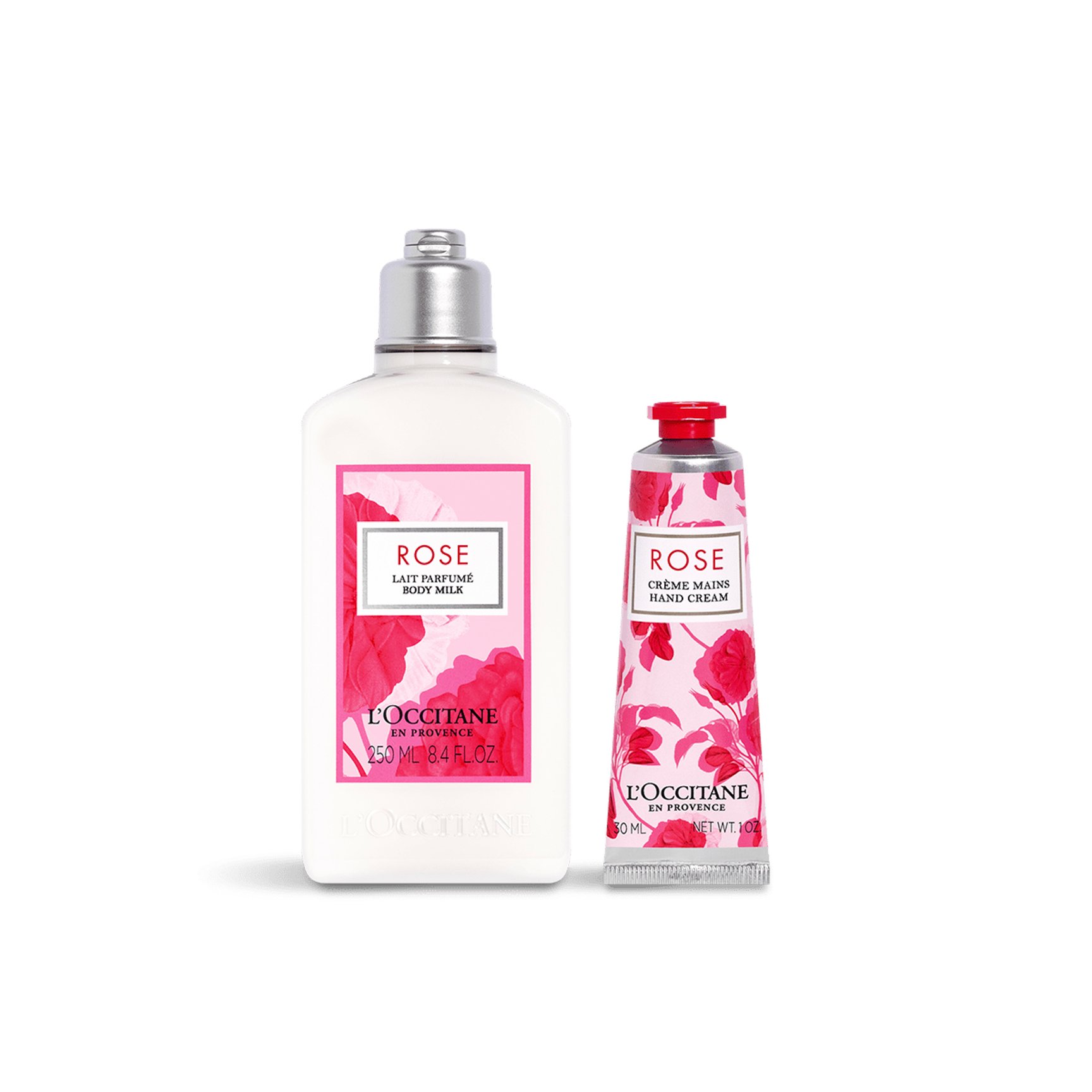 ロクシタンの人気フレグランス「ローズ」のボディミルクとハンドクリームのセット