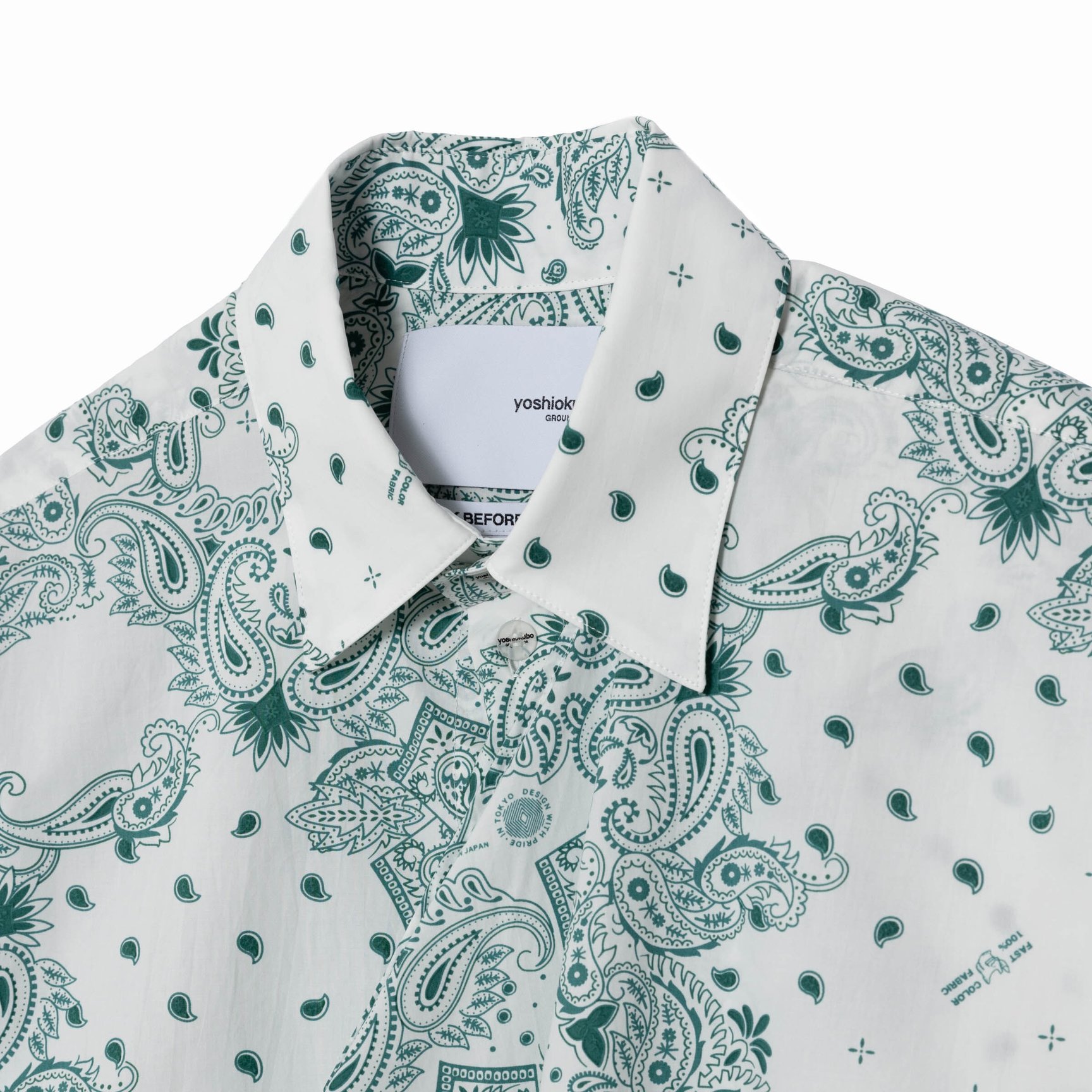 ヨシオクボのペイズリー柄シャツ