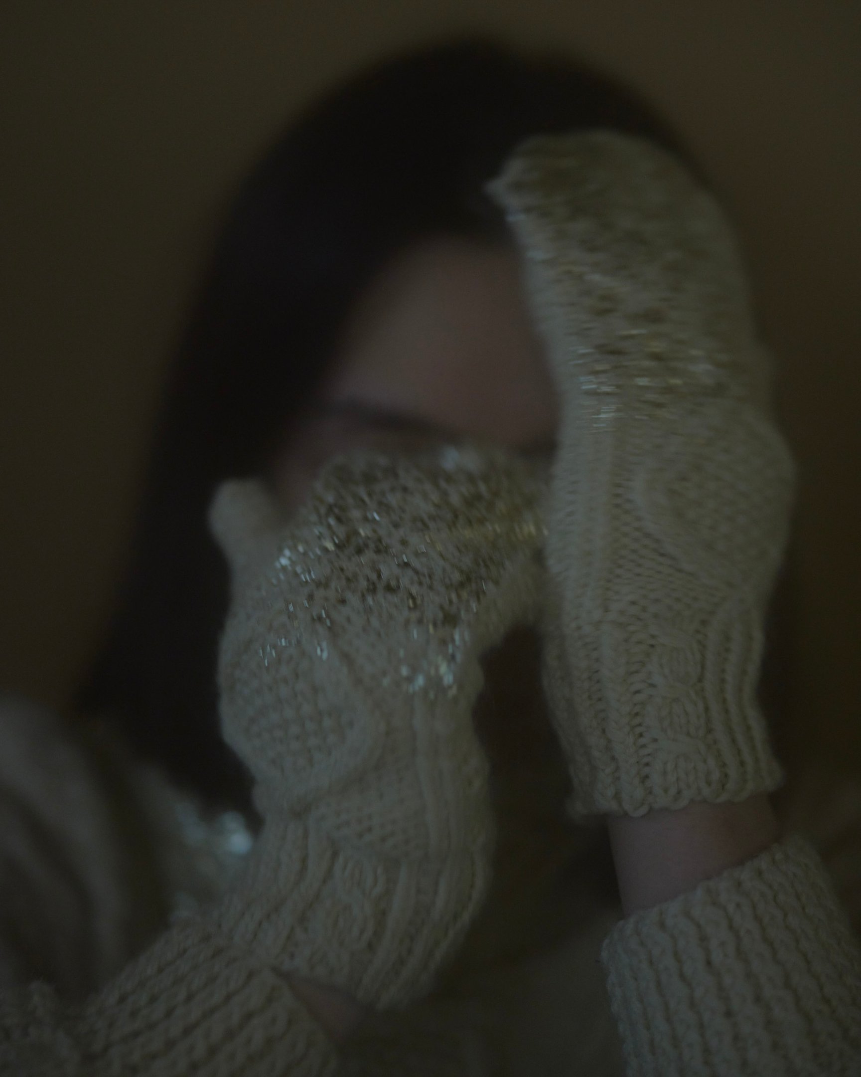 箔付きのミトン