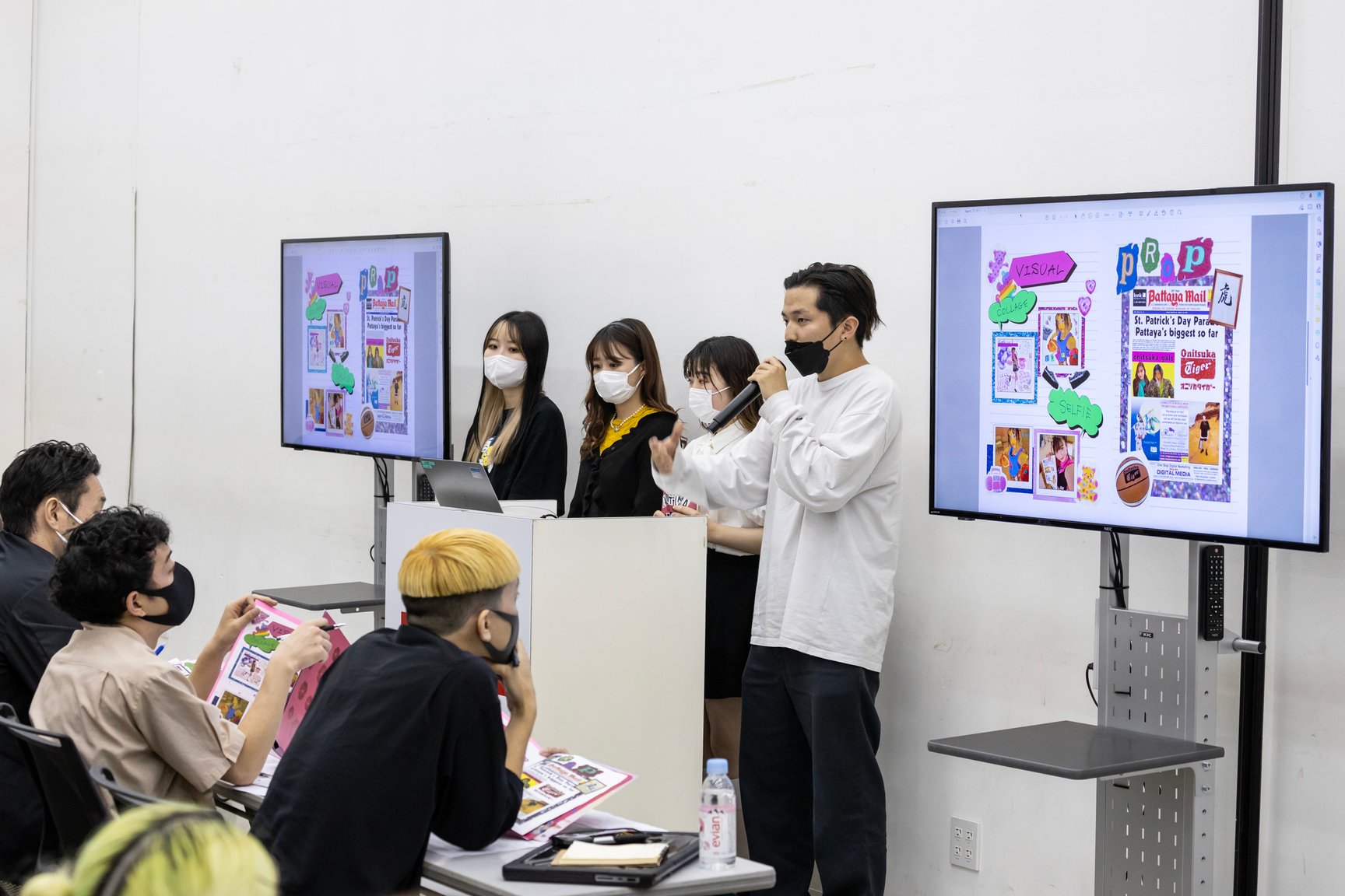 オニツカタイガーとバンタンデザイン研究所による「コラボレーションワークプロジェクト・セッションワーク2022」の制作風景