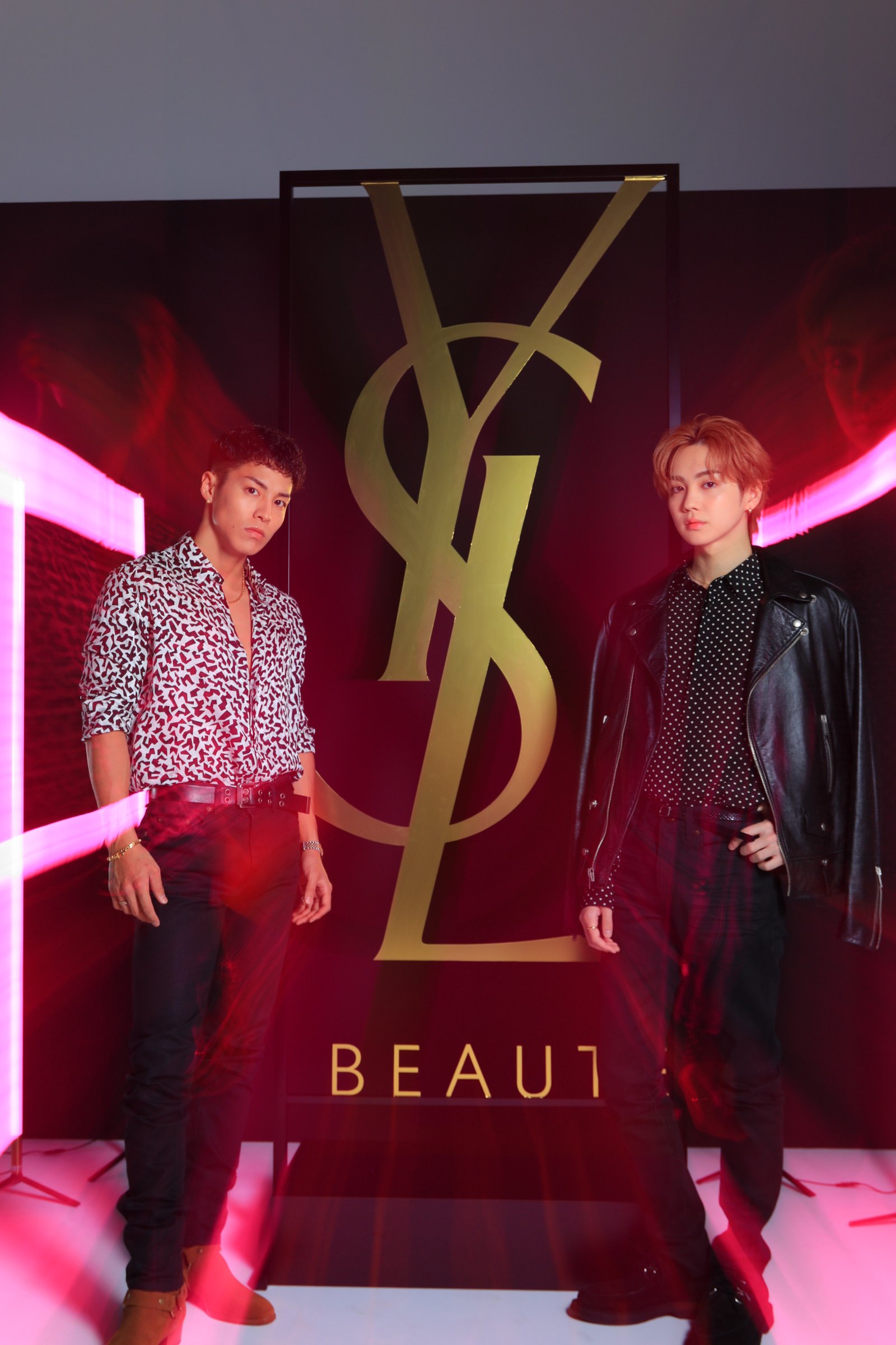 YSLイベントに来場したRIKUと吉野北人のツーショット