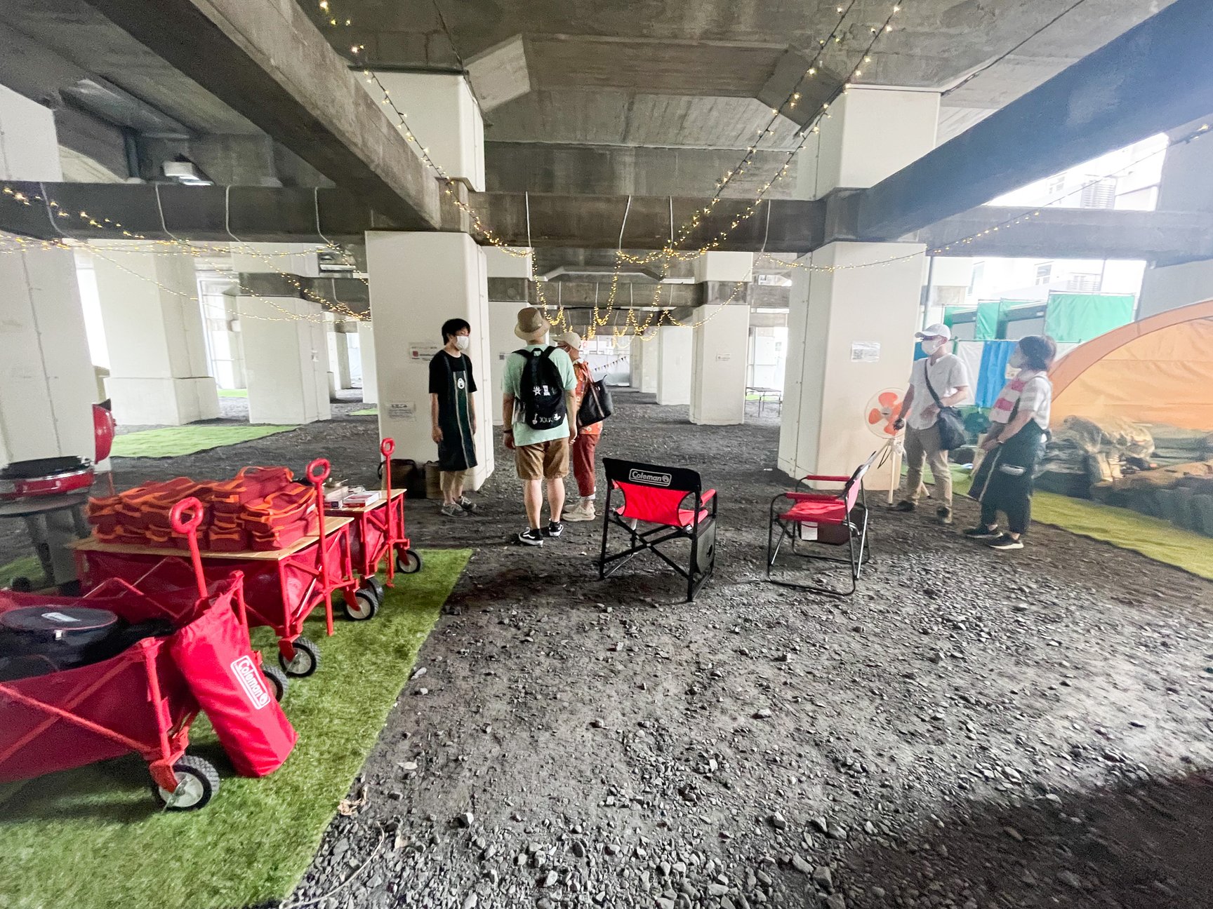 キャンプ練習場の様子