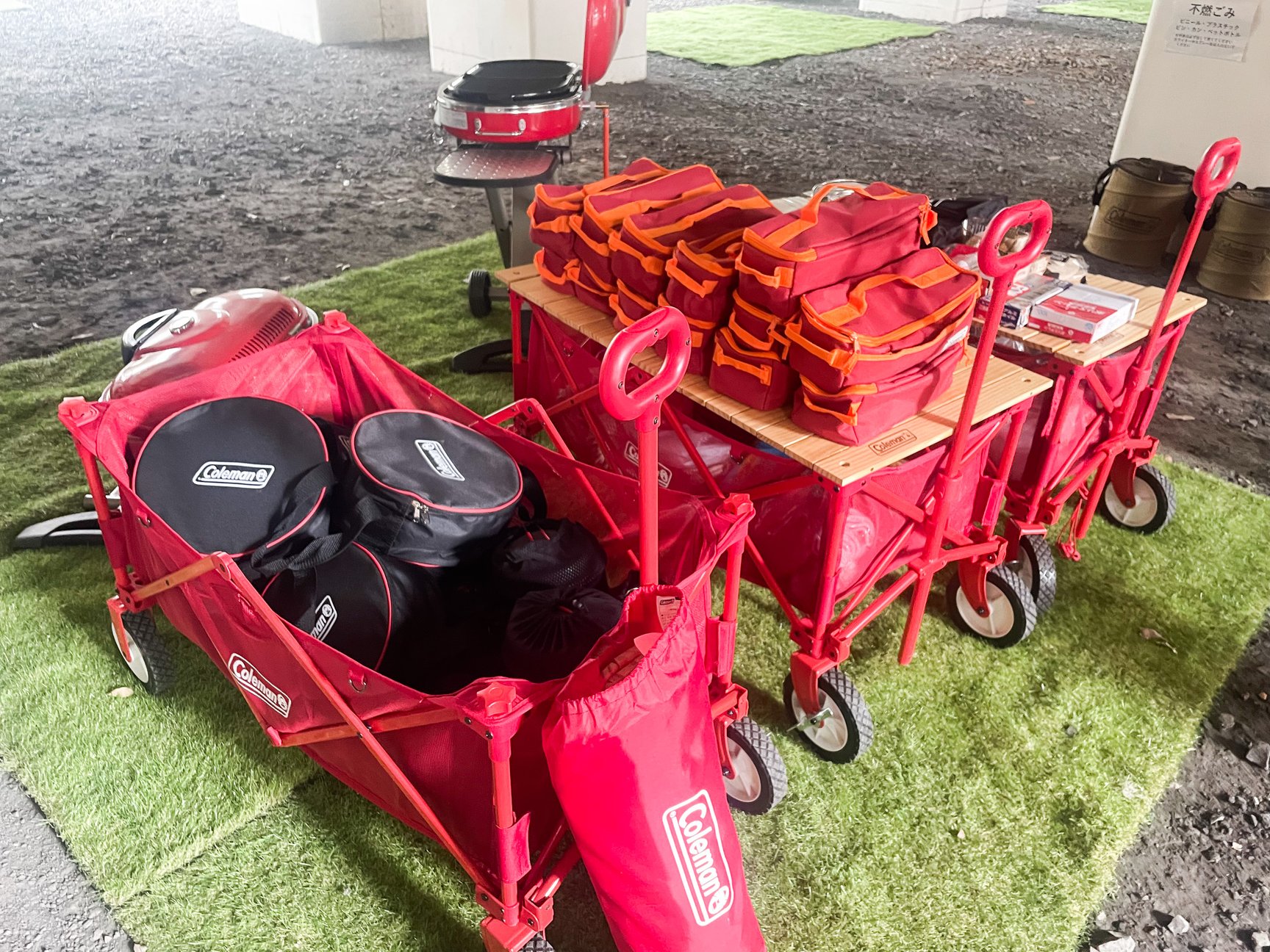 キャンプ練習場の様子