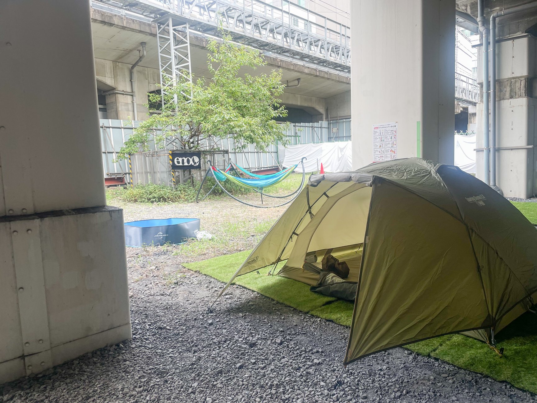 キャンプ練習場の様子