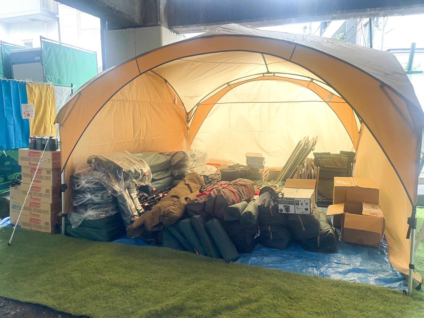 キャンプ練習場の様子