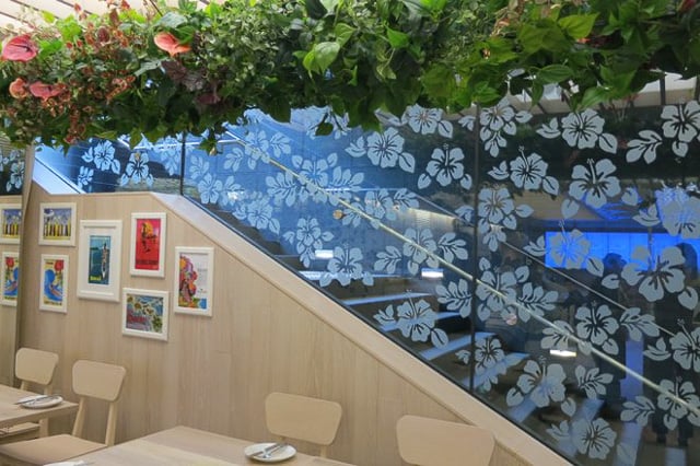 カフェ・カイラの内観と階段