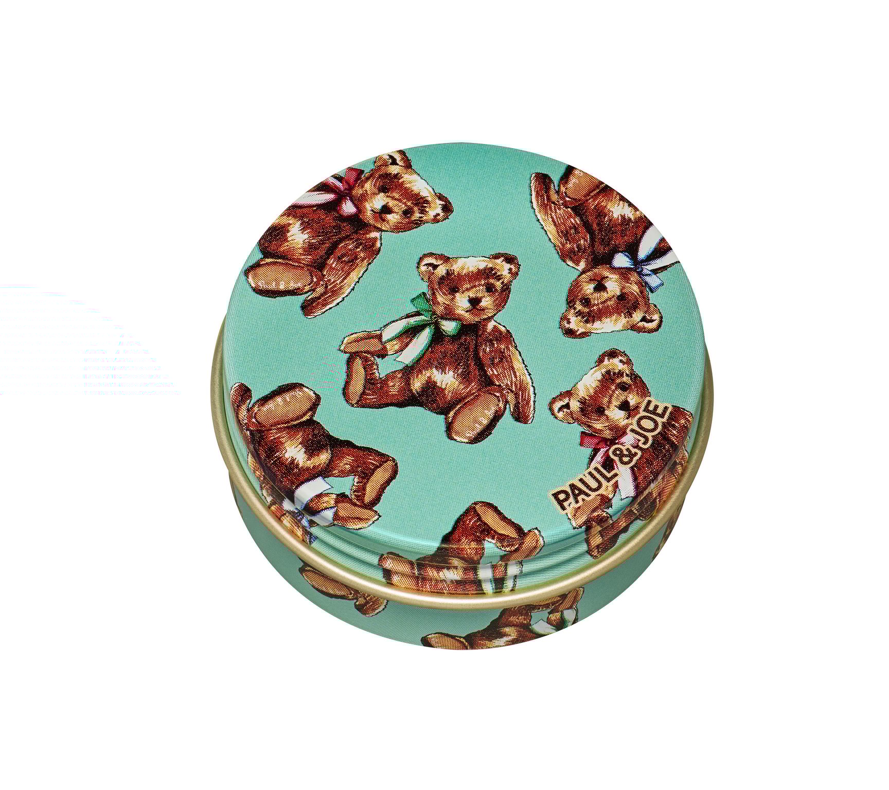 クマの描かれた容器に入ったリップバーム