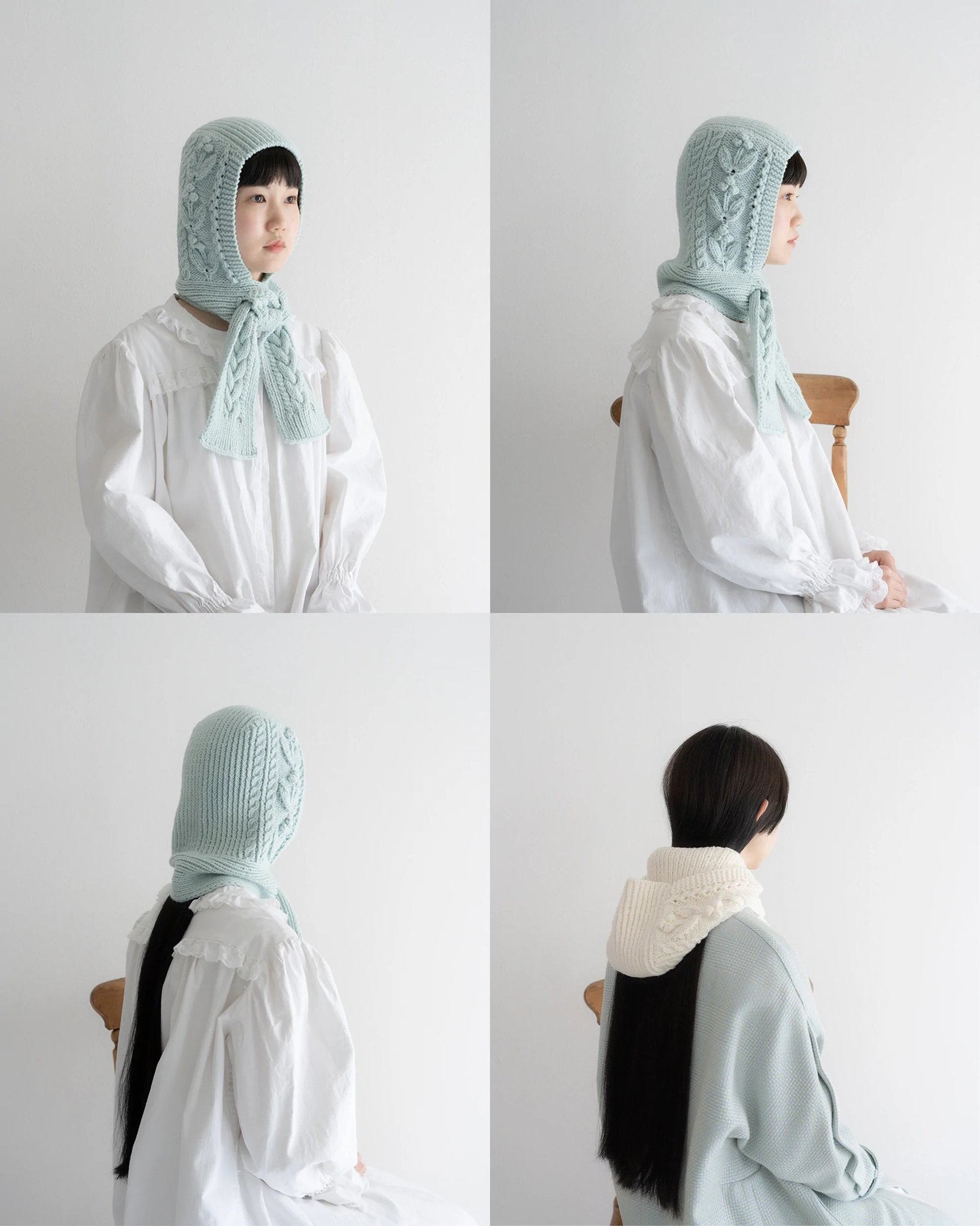 バラクラバをかぶった女性モデル