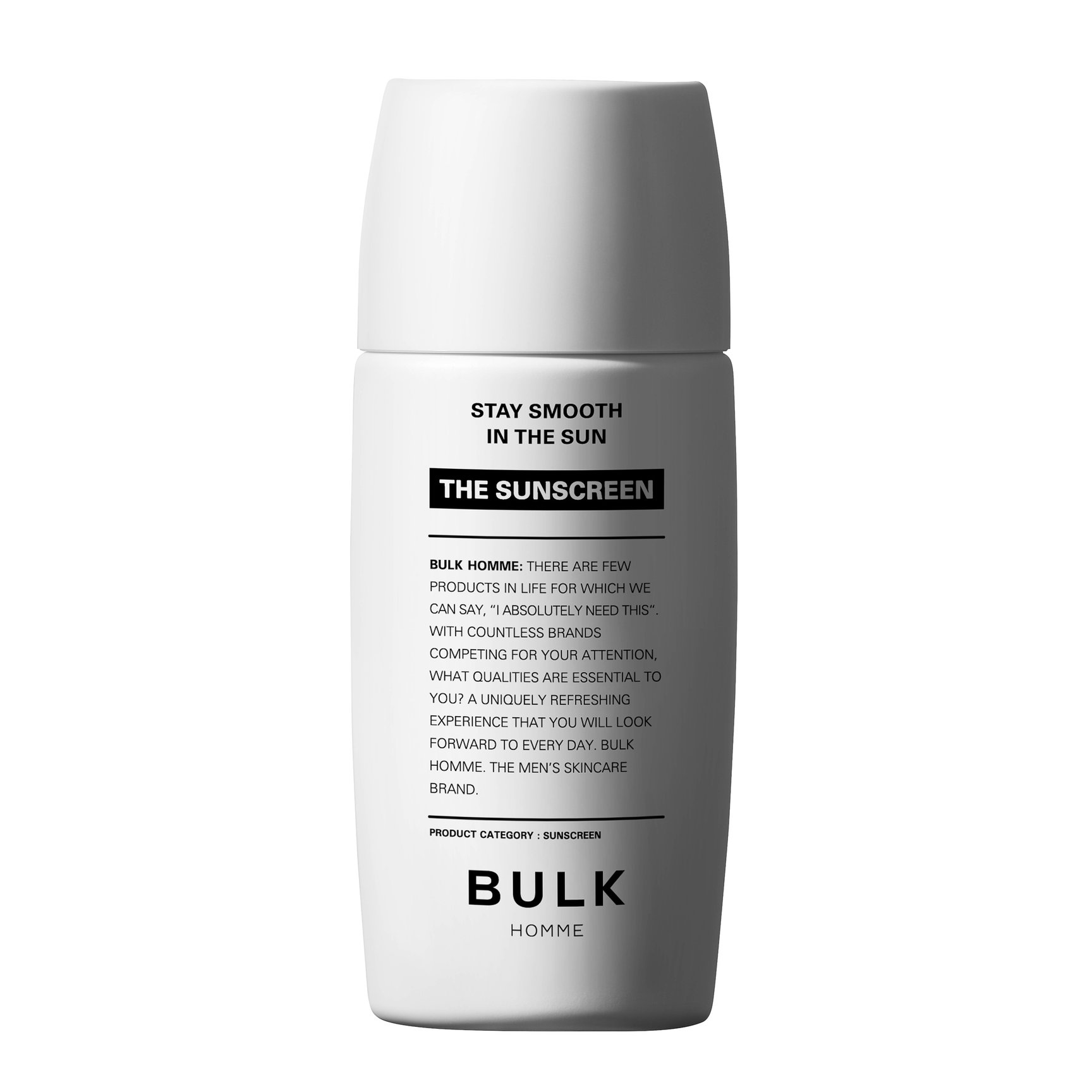 白い容器に入ったメンズ用日焼け止め