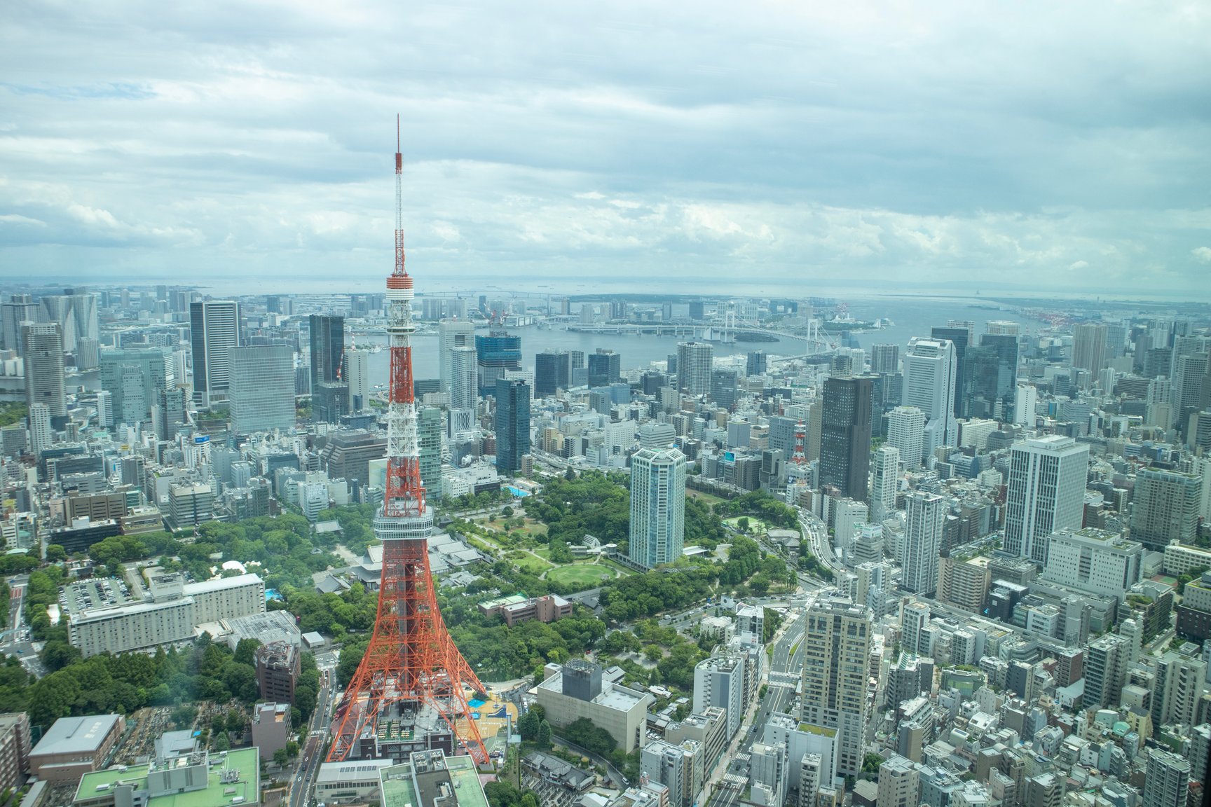 麻布台ヒルズ52階から見た東京の景色