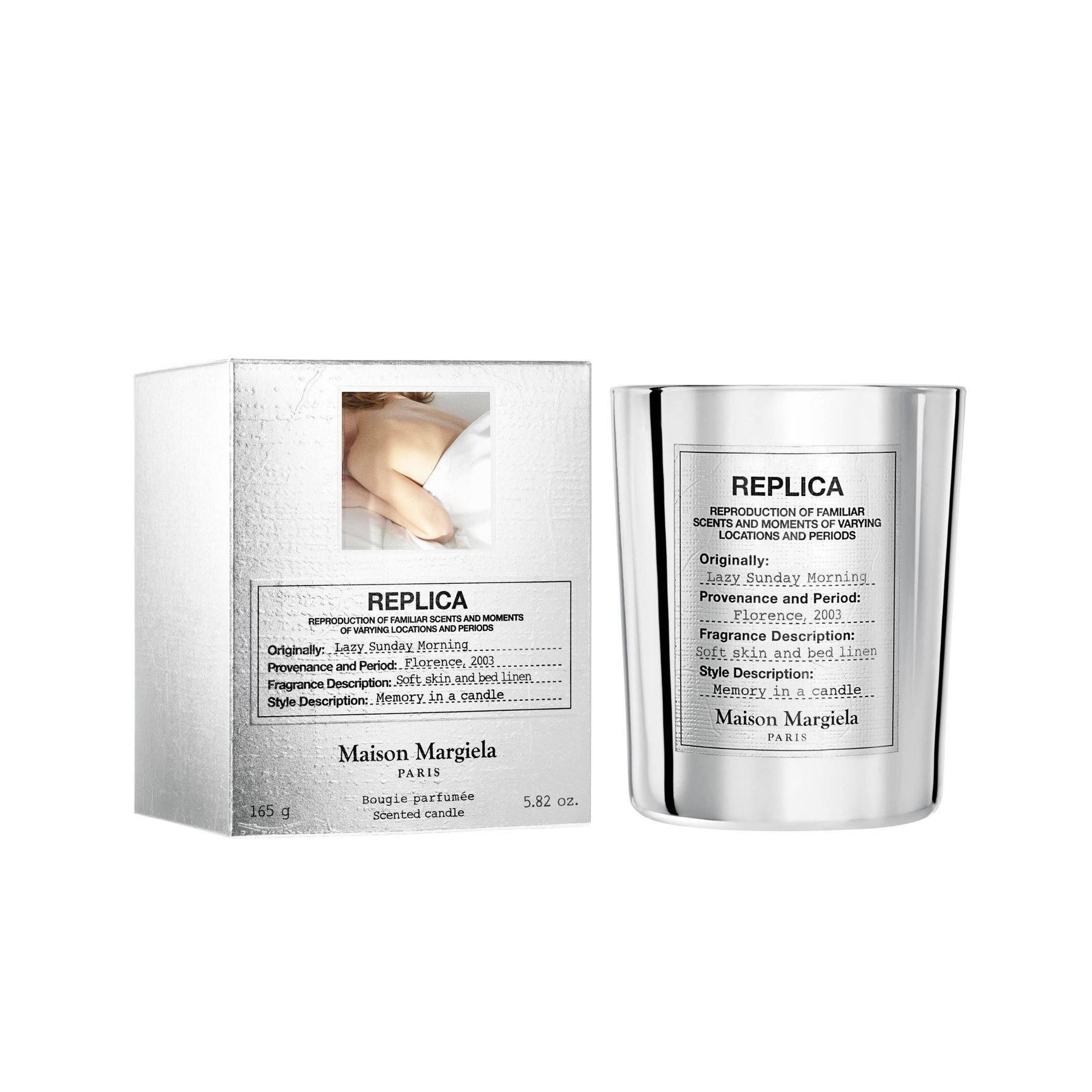 シルバーカラーのキャンドル