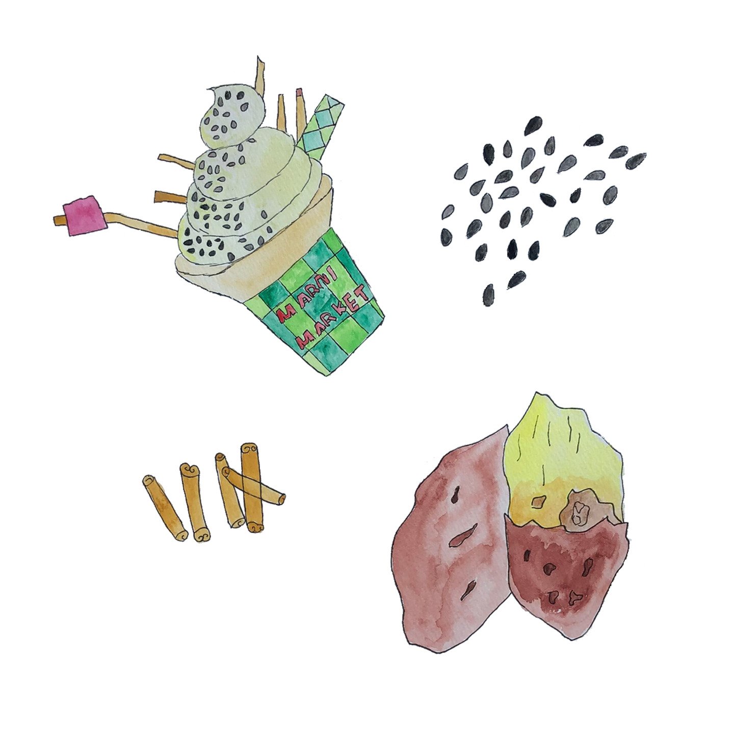 ソフトクリームのイラスト