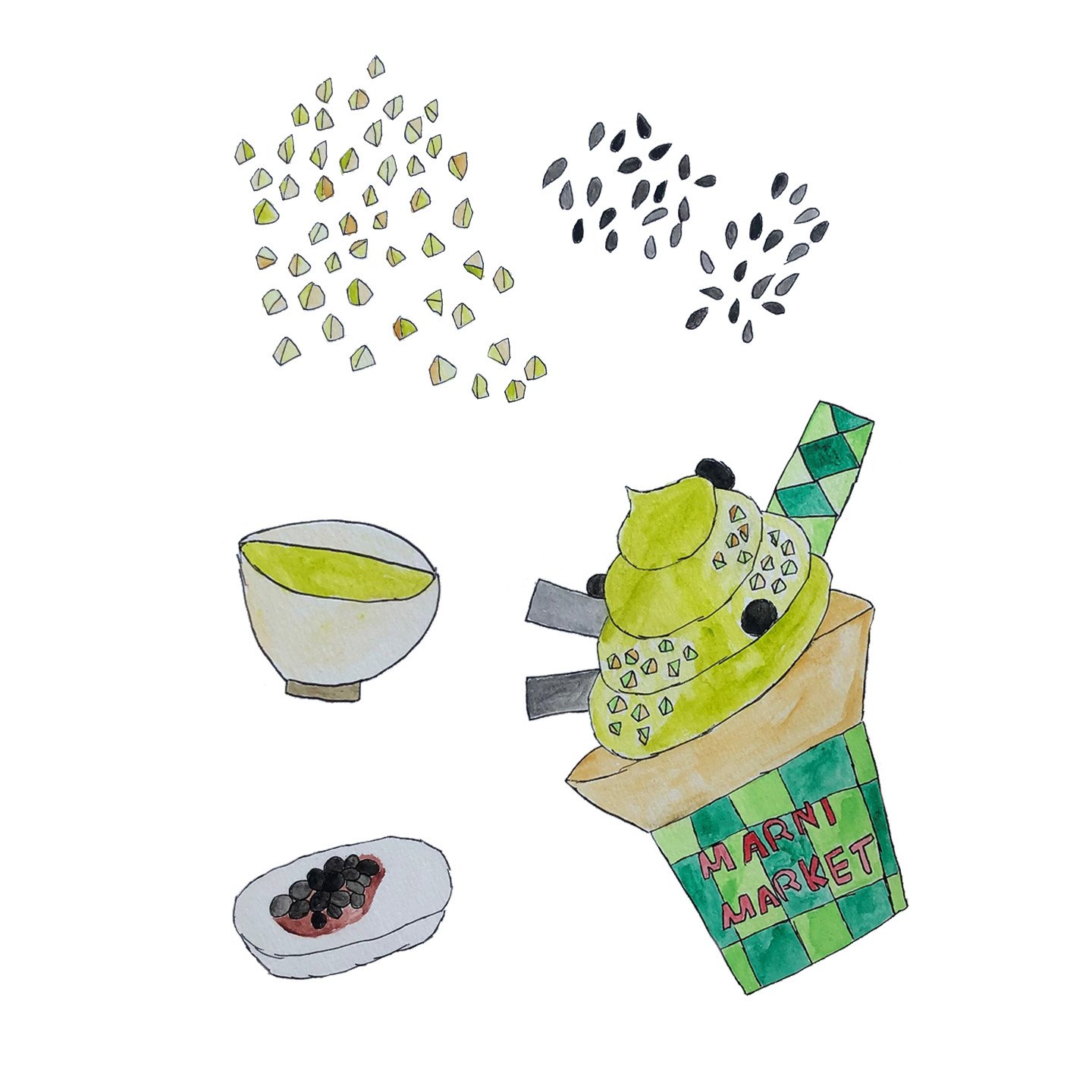 ソフトクリームのイラスト