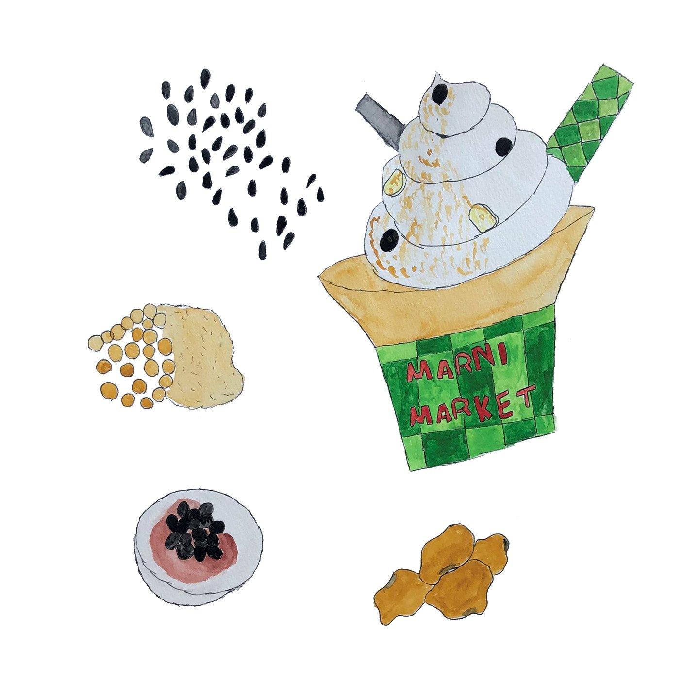 ソフトクリームのイラスト