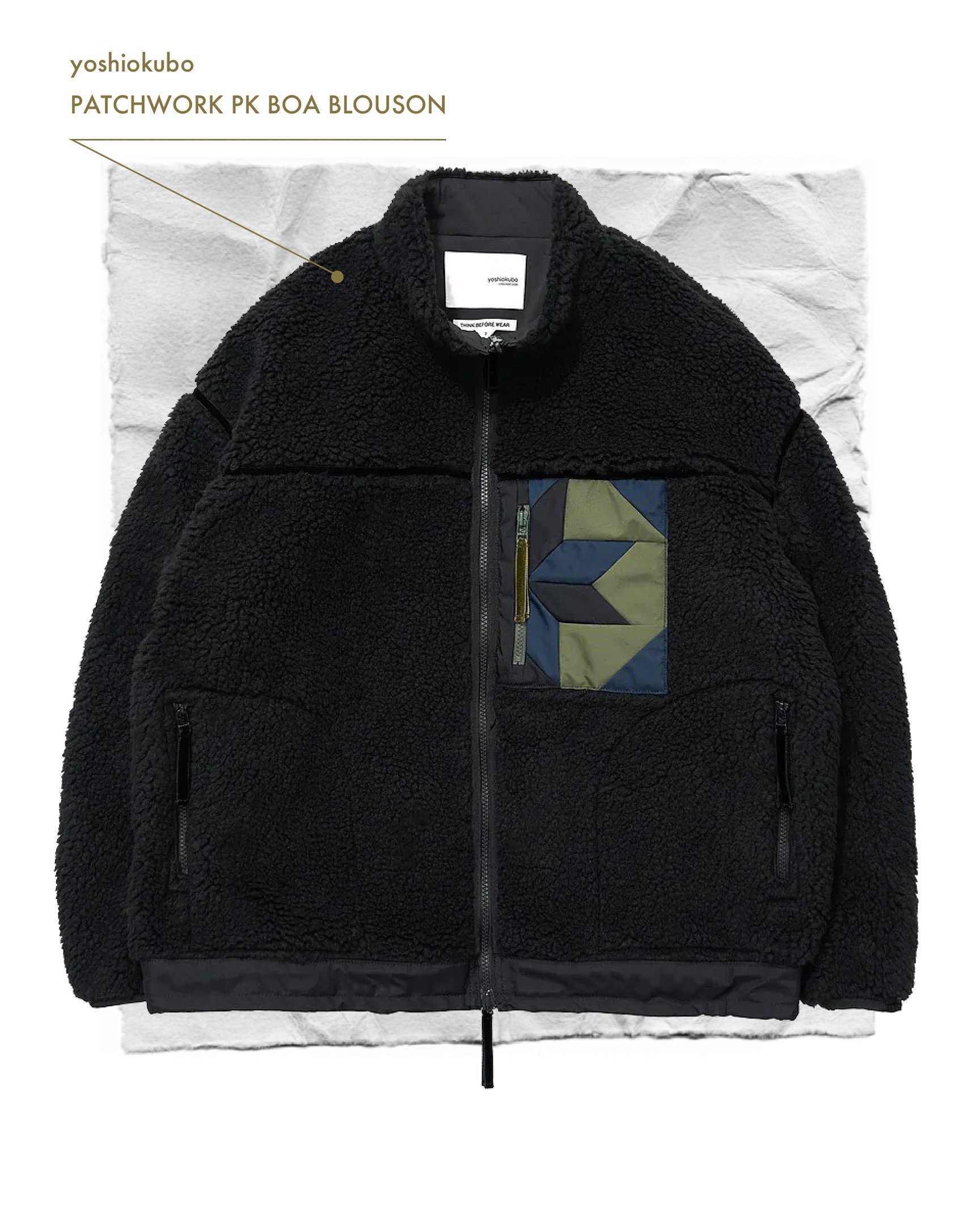 ヨシオクボのボアブルゾン