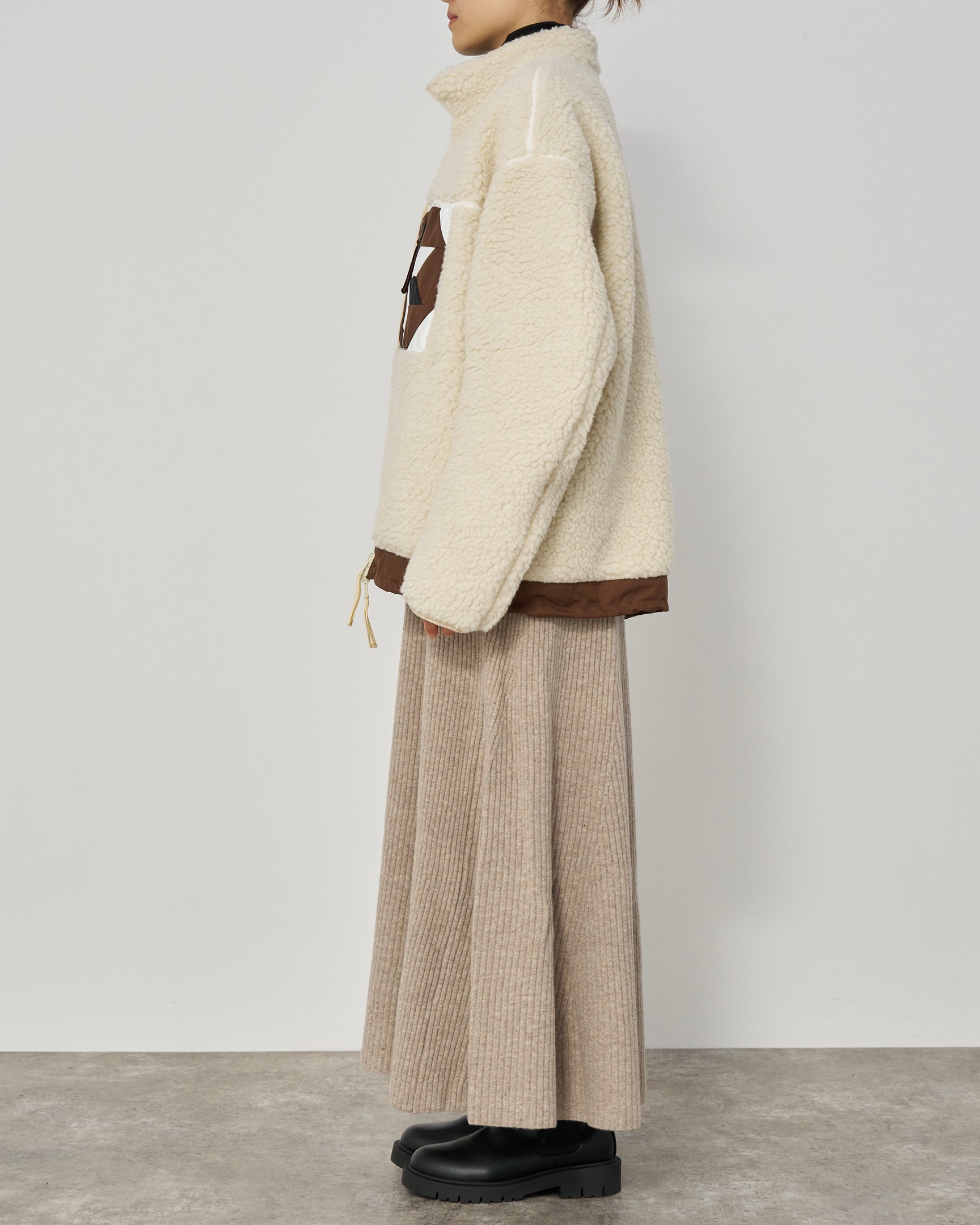 ヨシオクボのボアブルゾン