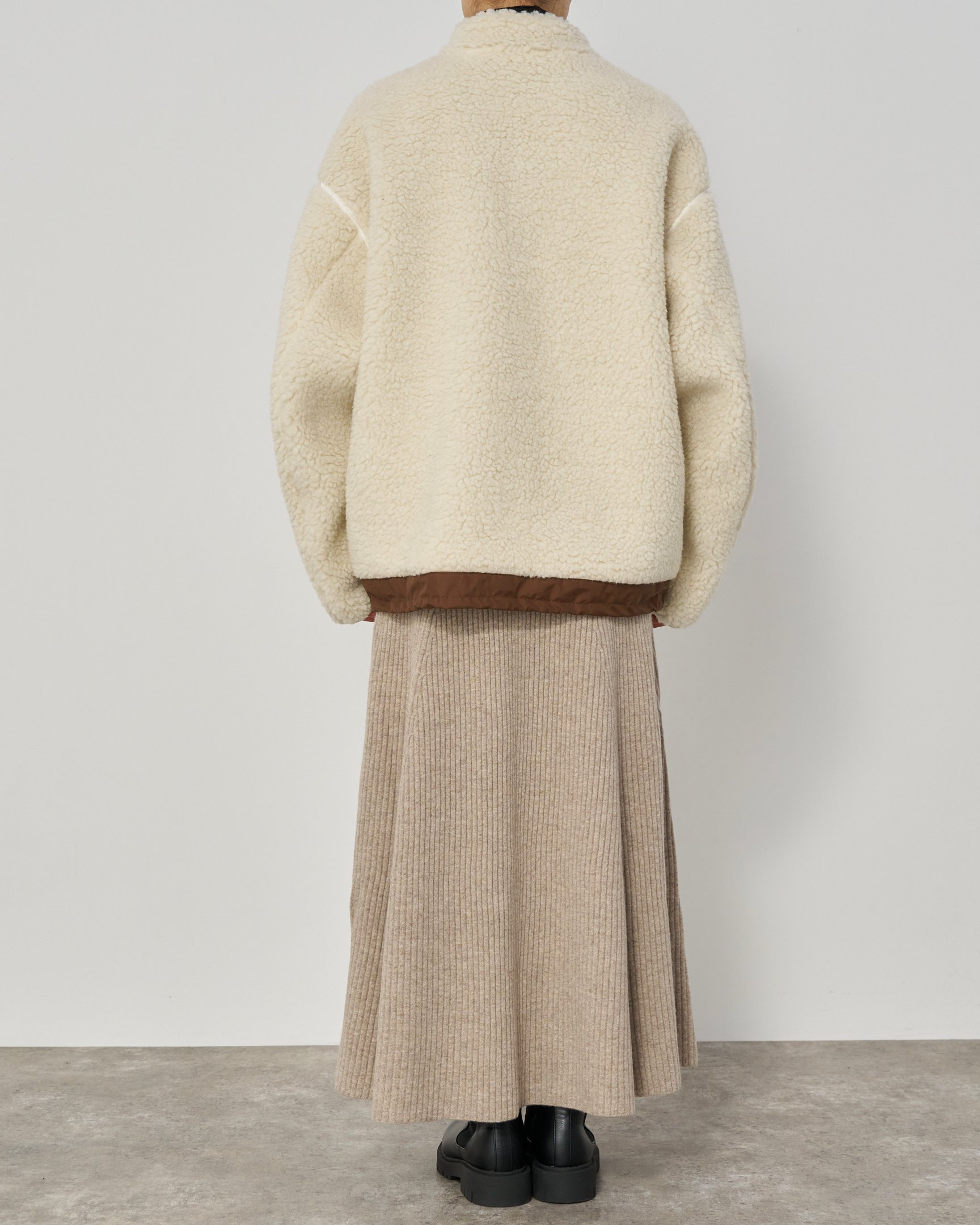 ヨシオクボのボアブルゾン