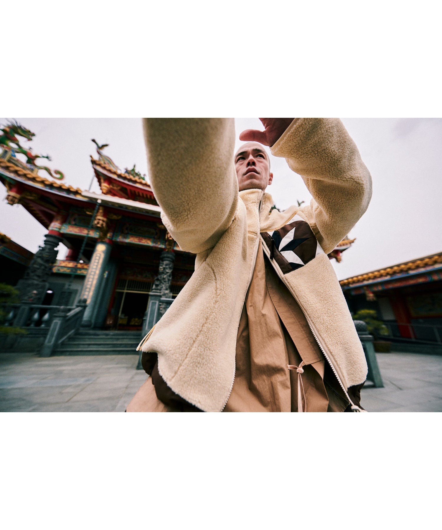 ヨシオクボのボアブルゾン