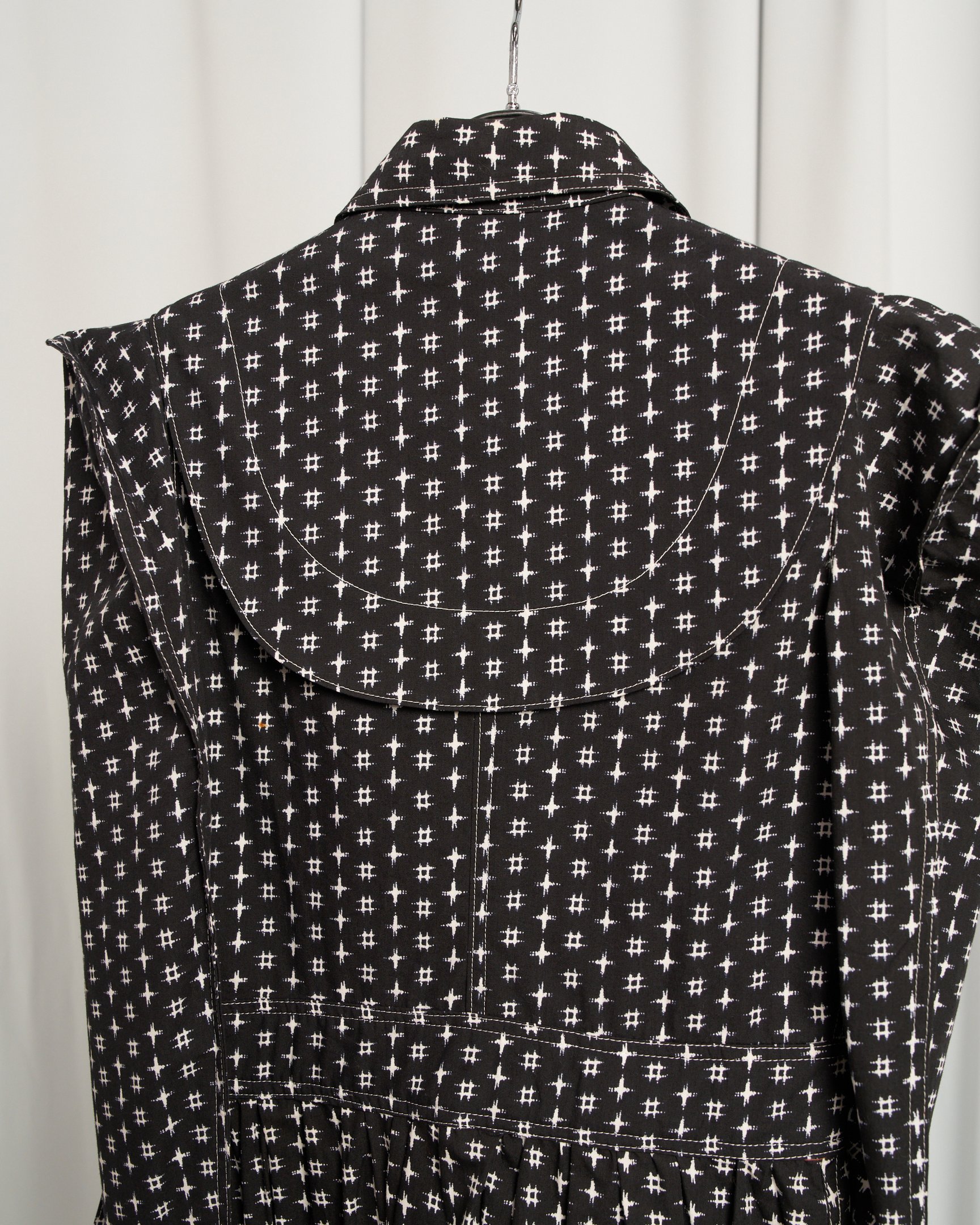 KENZO PARIS 1972ss 絣プリント立体ワンピース