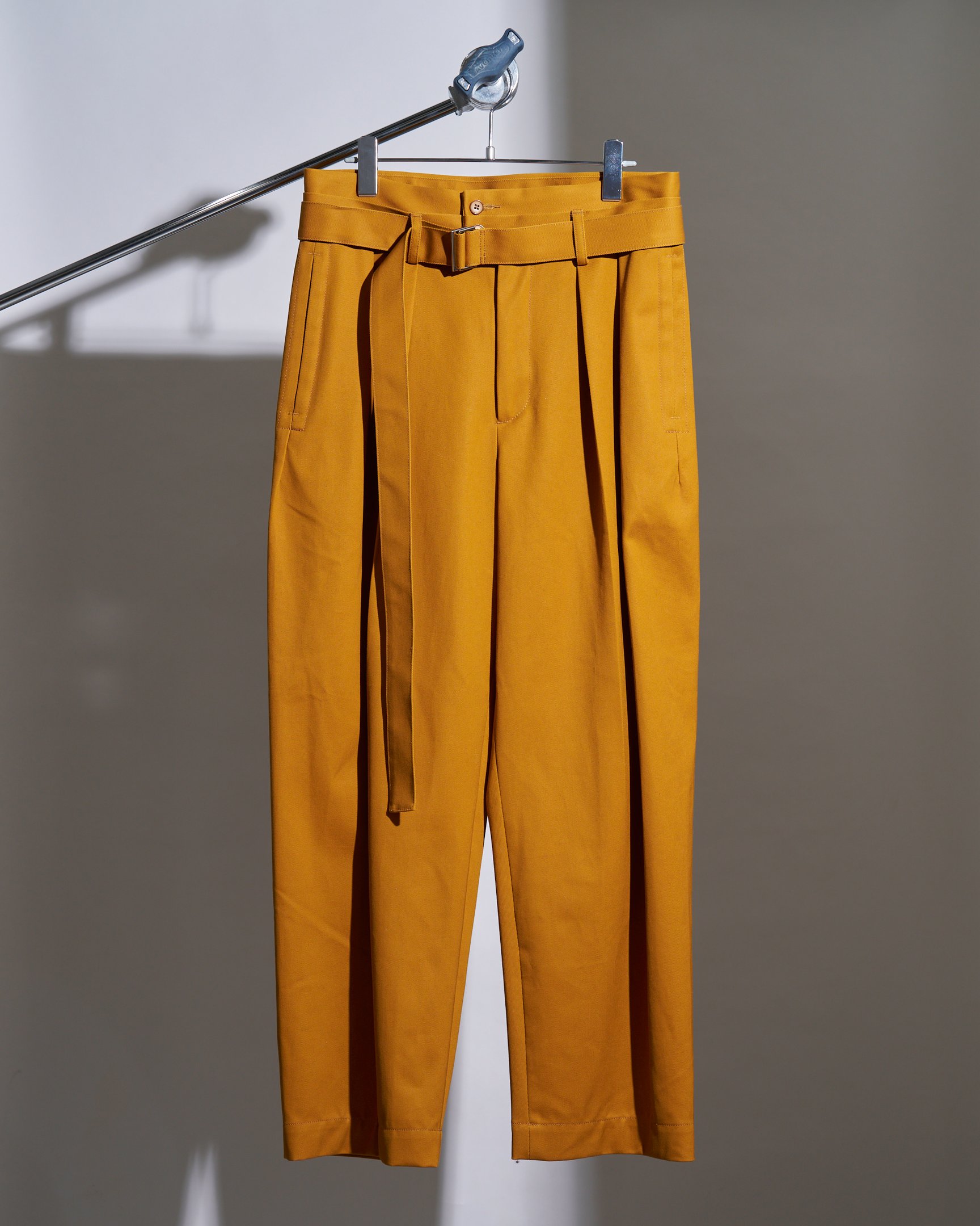 23AW シーオール マンチェスターパンツ チェック タック ウール 2 ベルト SEEALL(シーオール)｜【UNISEX】チェック マンチェスター パンツ