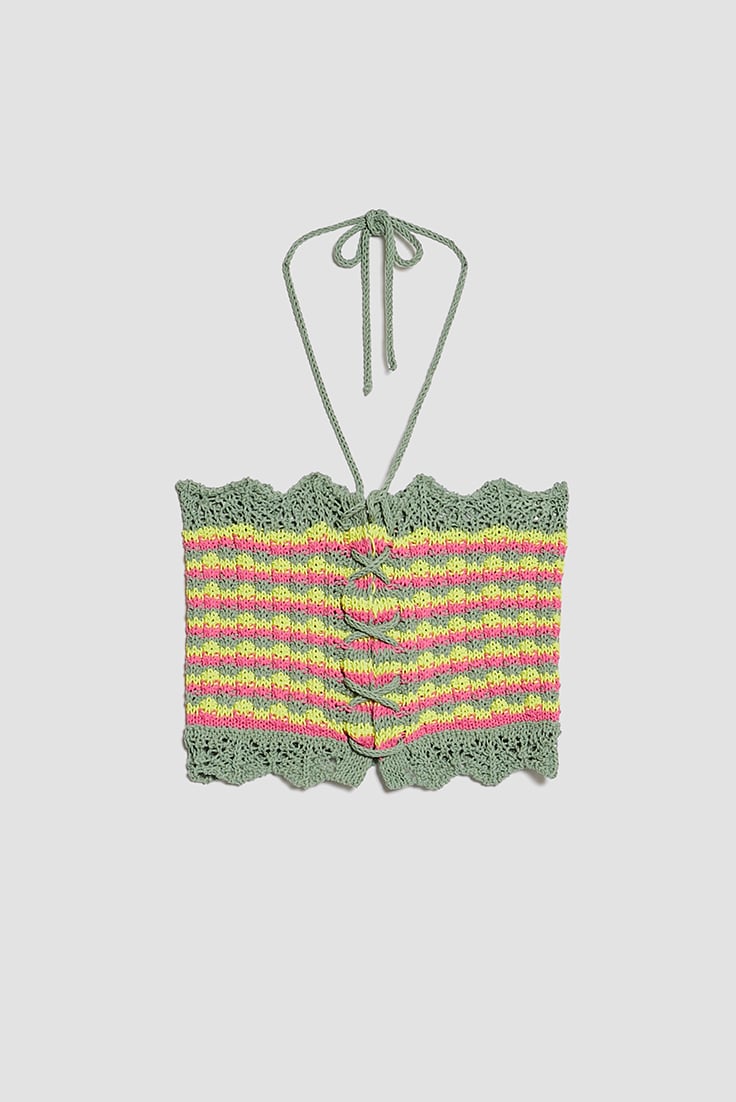 「イーカ」クロシェットニット トップ 3万6300円