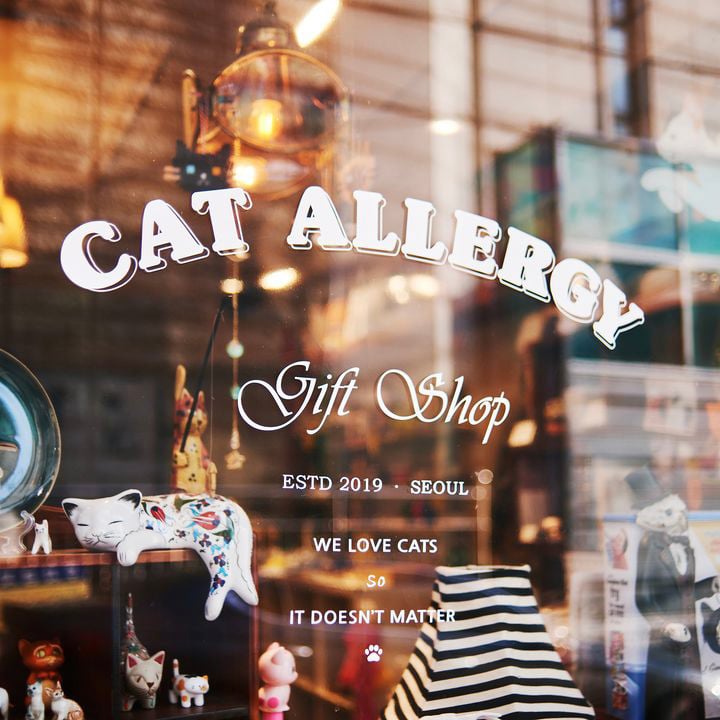 cat allergy shopの店内の画像