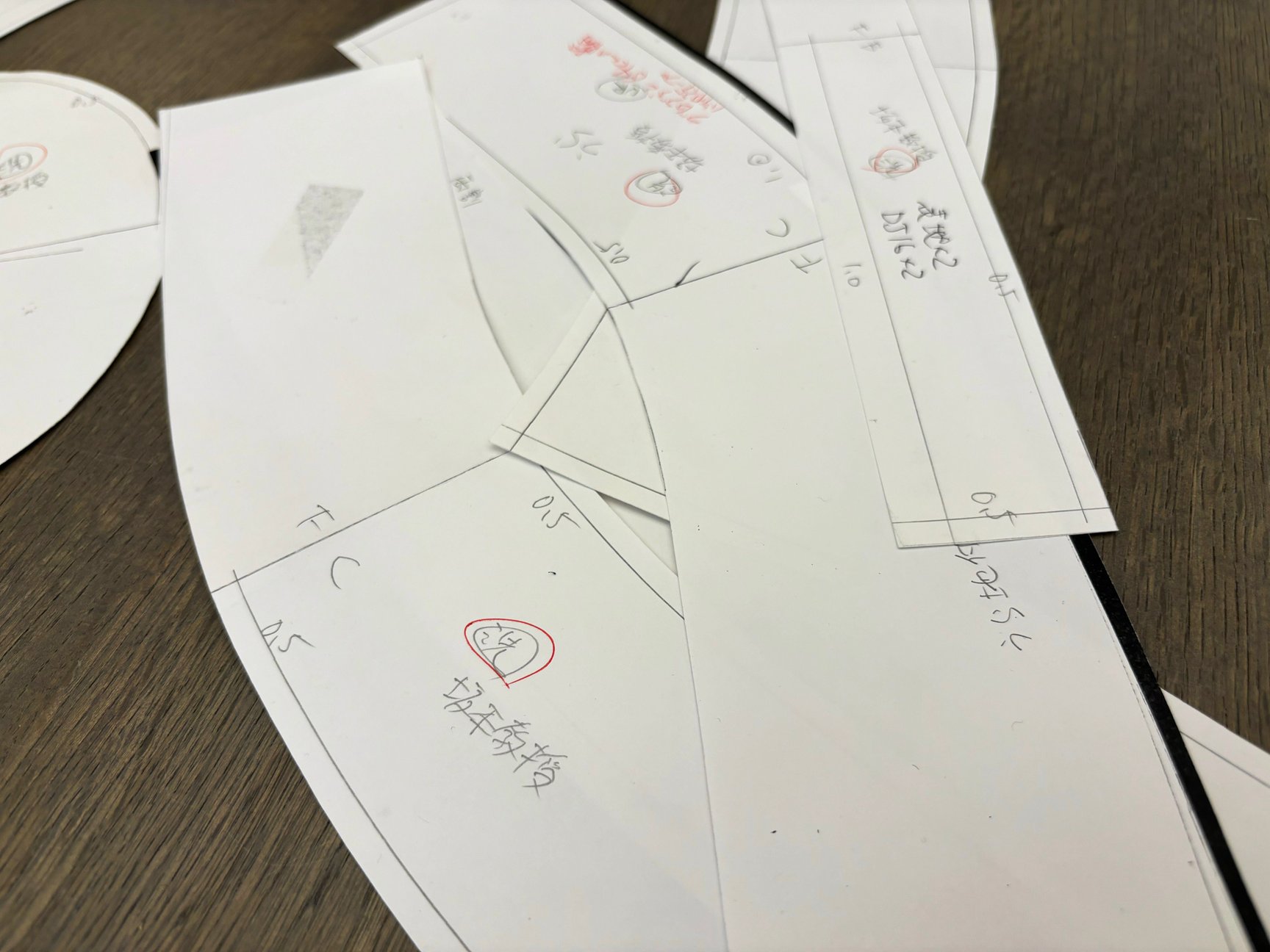 オーダーメイドの際の型紙