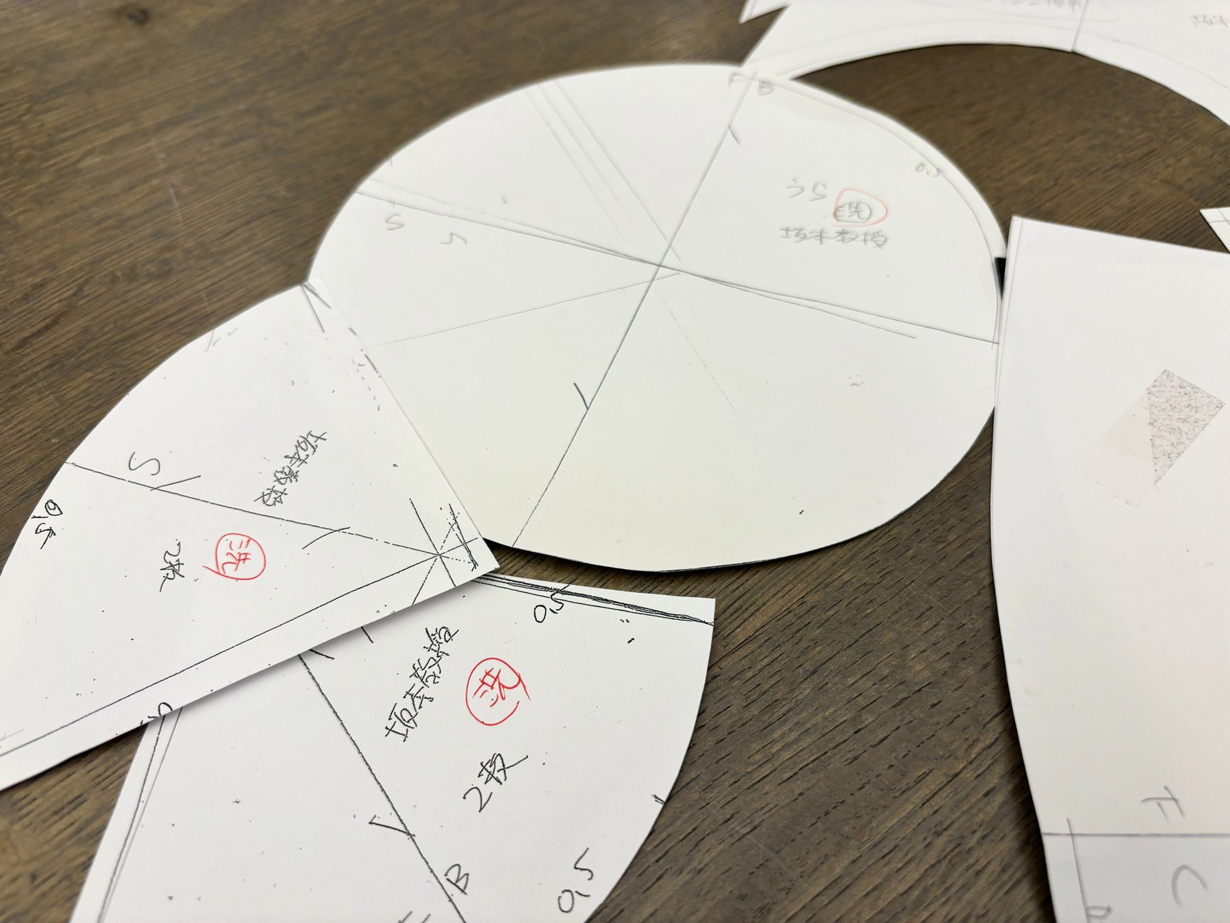 オーダーメイドの際の型紙