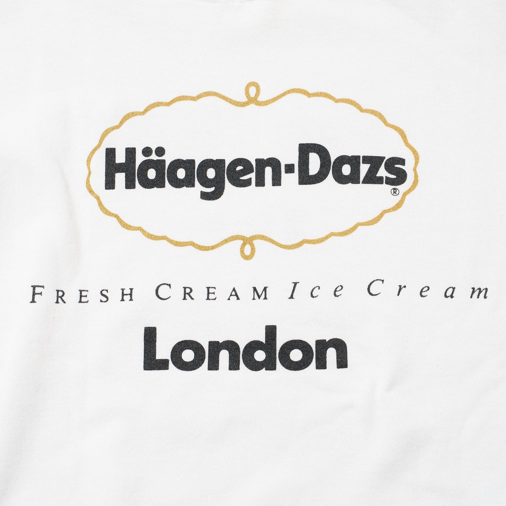 ハーゲンダッツのスウェットのバックプリント