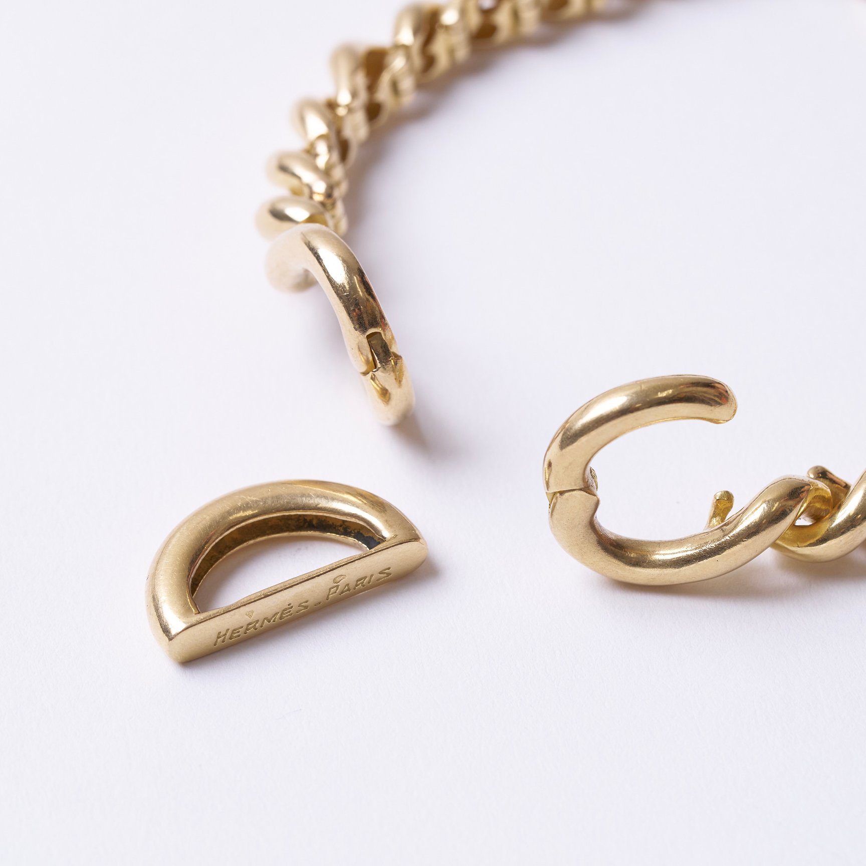 エルメス トルサード ゴールドブレスレット留め具