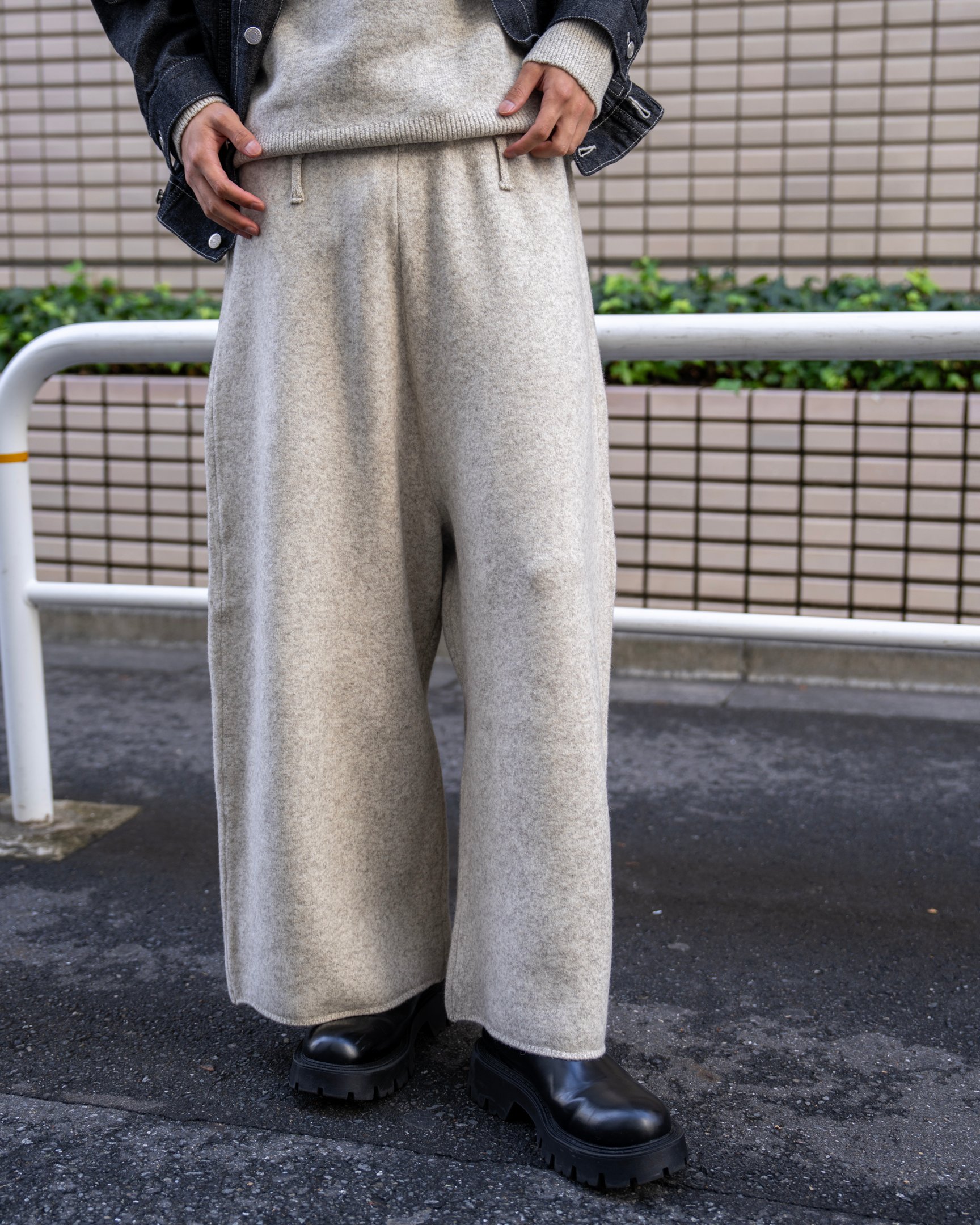 ノノットのニットワイドパンツ