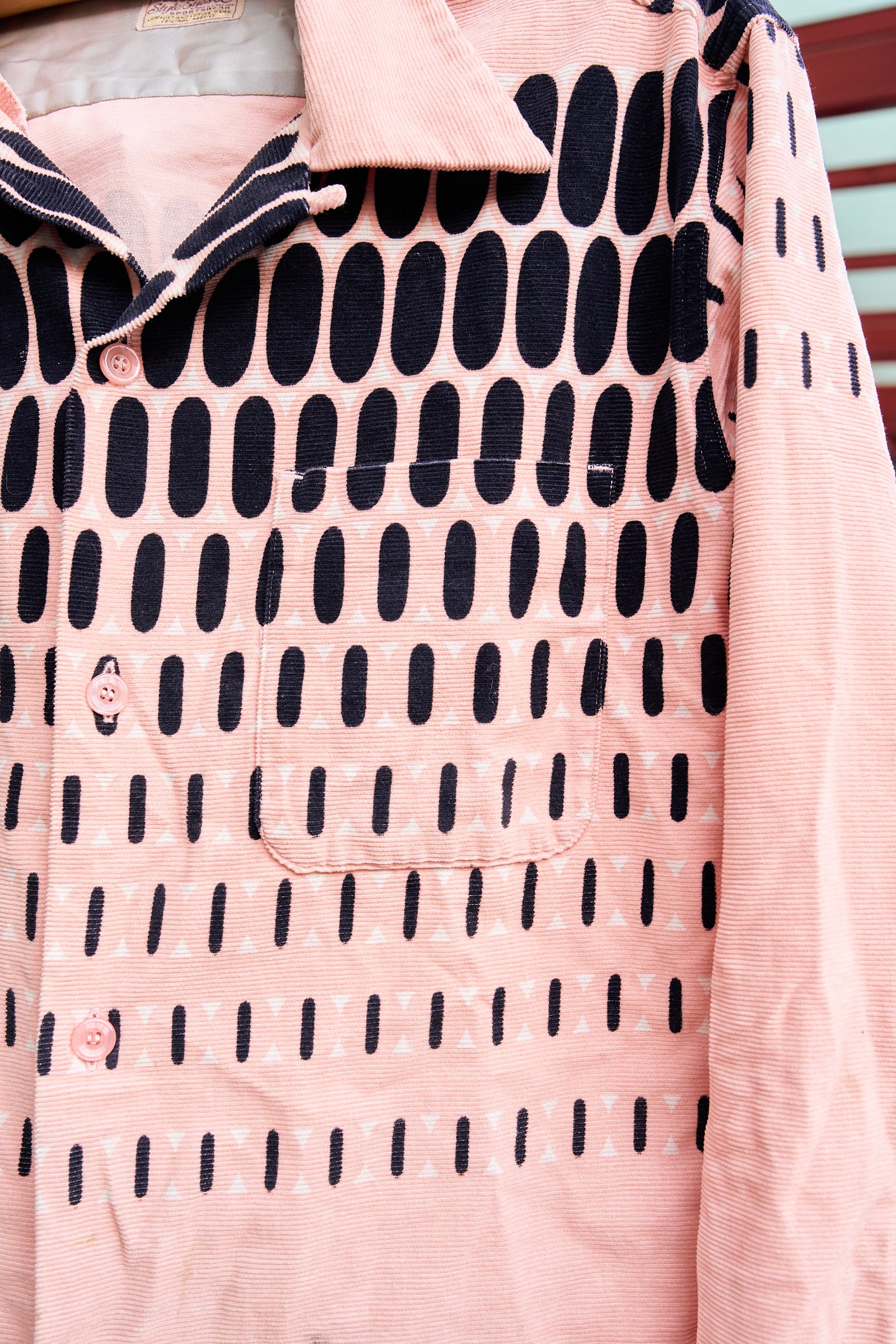 STYLE EYES エルヴィスドット コーデュロイシャツ