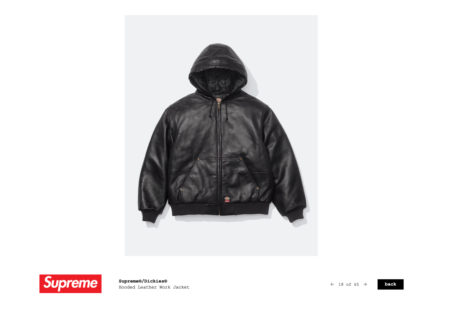 Dickies Supremeコラボ ジャケット ブラウン シュプリームが「ディッキーズ」とコラボ、両者のロゴを配した