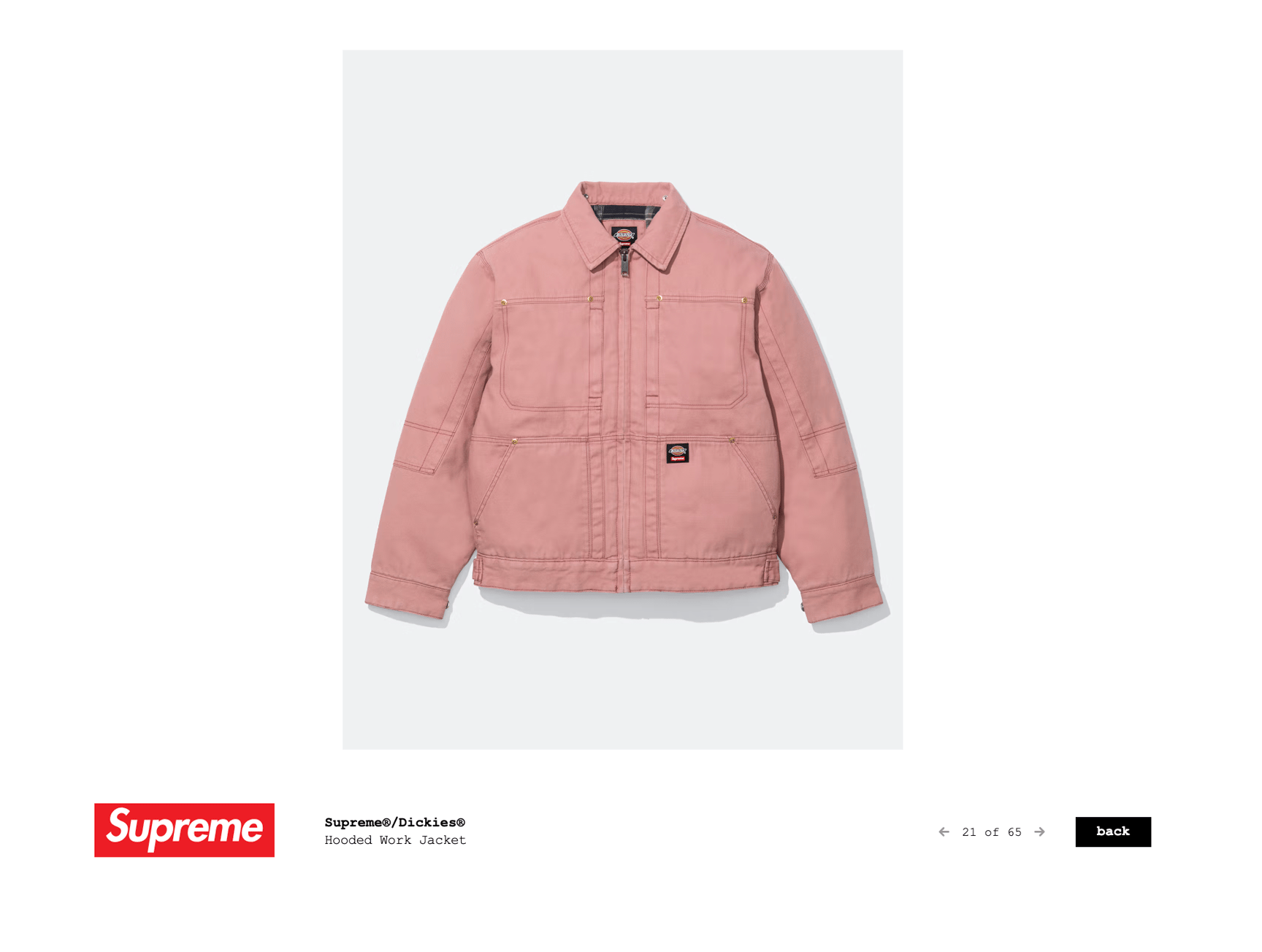 Dickies Supremeコラボ ジャケット ブラウン 美品】SUPREME Dickies コラボ ワーク ジャケット L 希少品