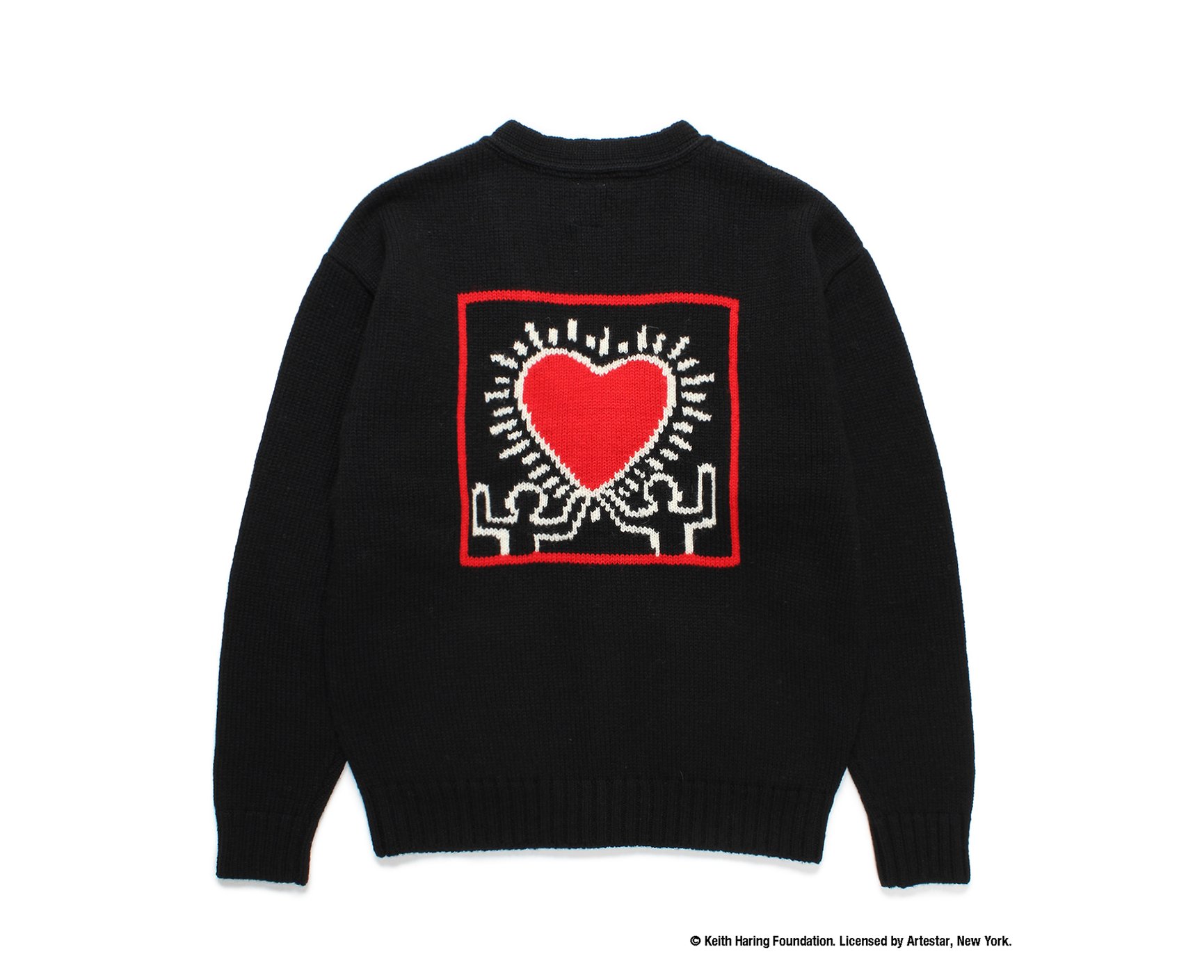 新品 WACKO MARIA × KEITH HARING コラボ カーディガン ワコマリアがキース・ヘリングと初コラボ、作品をジャカード織り