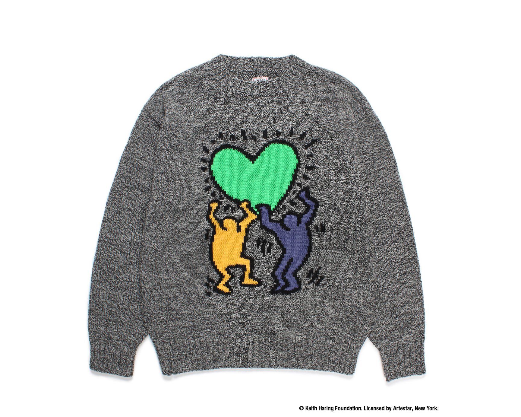 新品 WACKO MARIA × KEITH HARING コラボ カーディガン ワコマリアがキース・ヘリングと初コラボ、作品をジャカード織り
