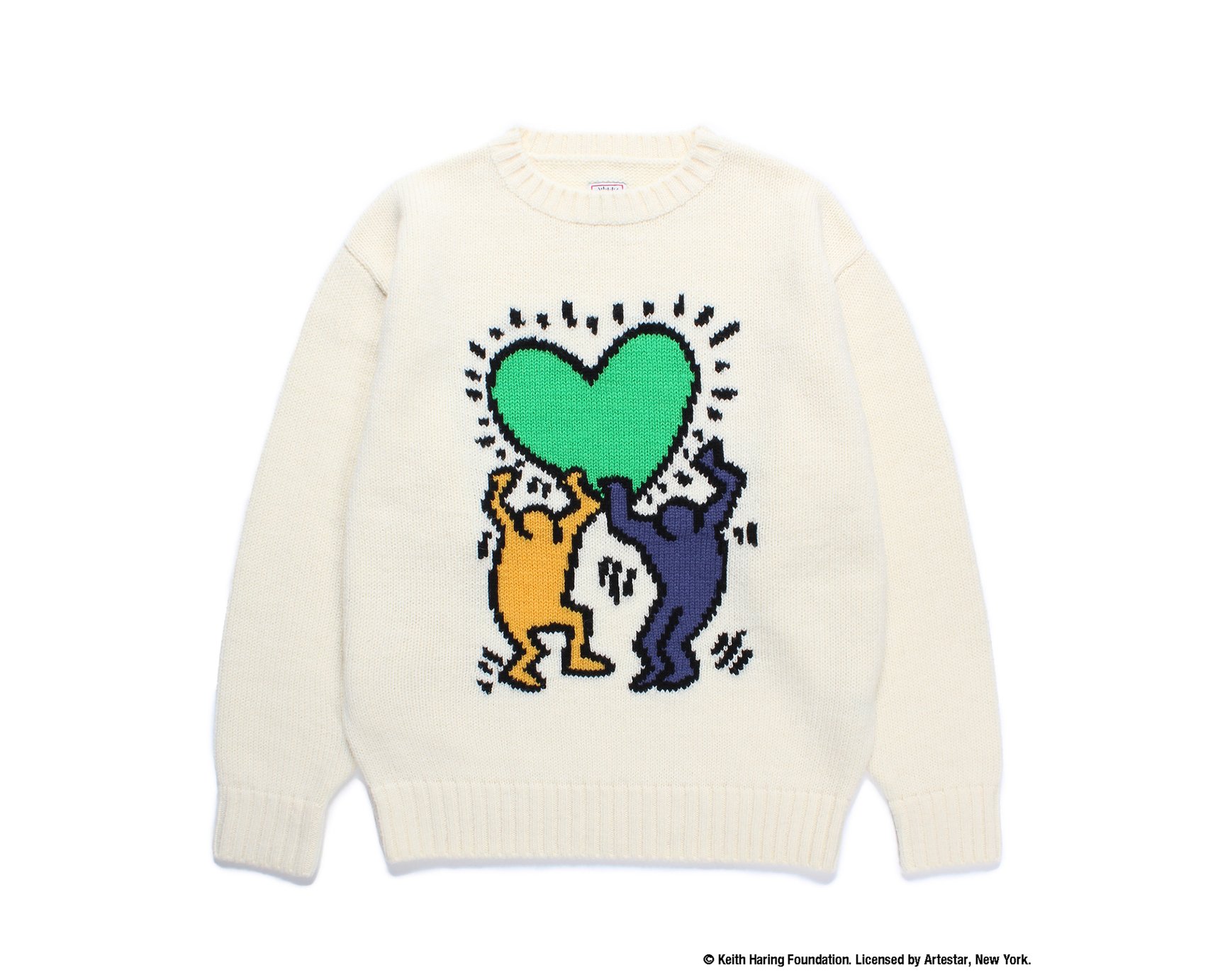 新品 WACKO MARIA × KEITH HARING コラボ カーディガン ワコマリアがキース・ヘリングと初コラボ、作品をジャカード織り