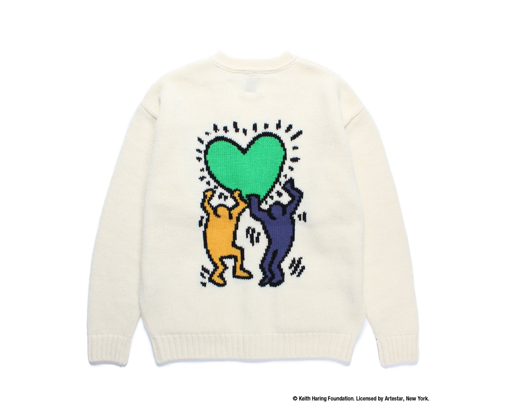 新品 WACKO MARIA × KEITH HARING コラボ カーディガン ワコマリアがキース・ヘリングと初コラボ、作品をジャカード織り