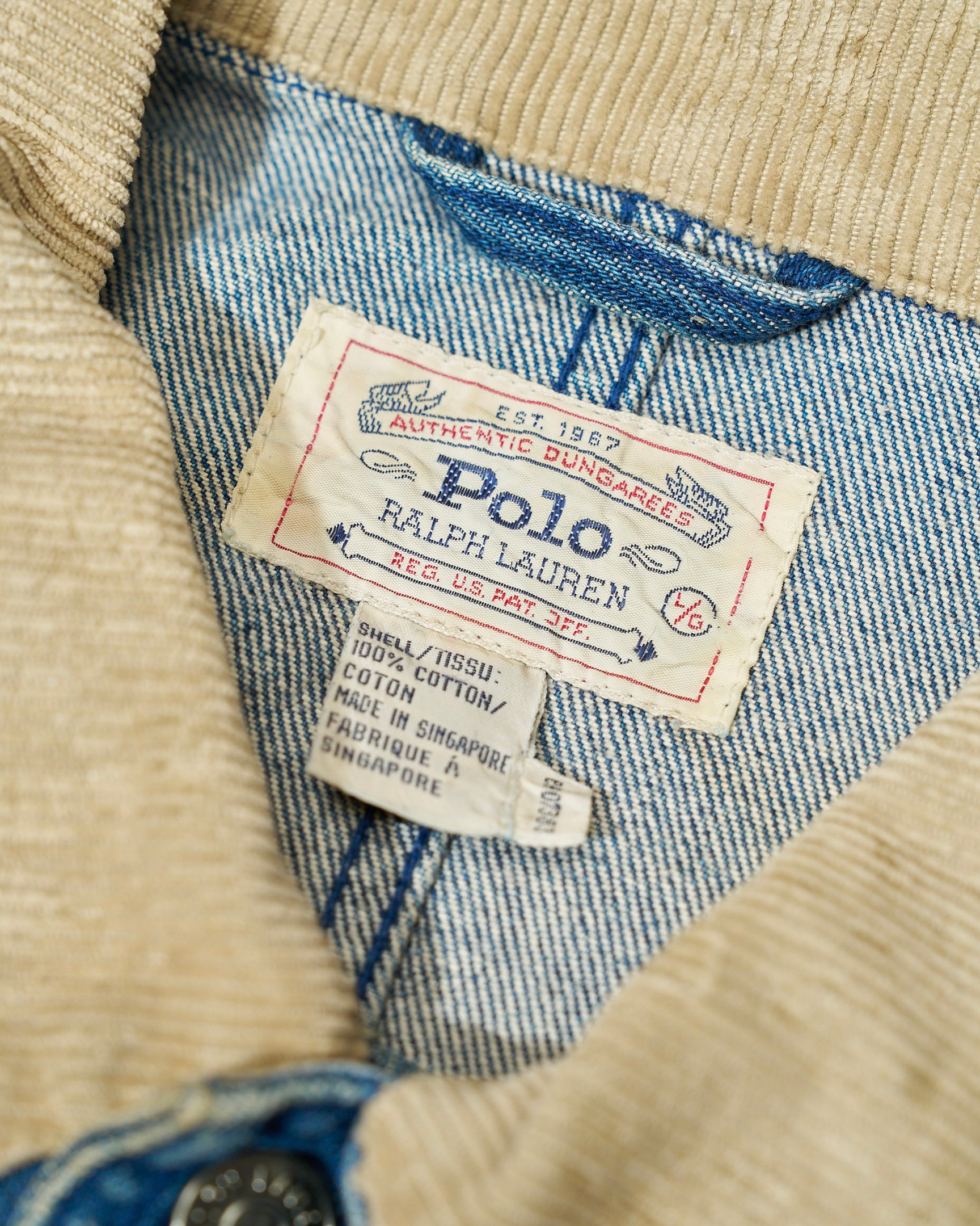 ラルフ ローレン社が1985〜1989年に展開していたレーベル「ポロ ダンガリー」のタグ